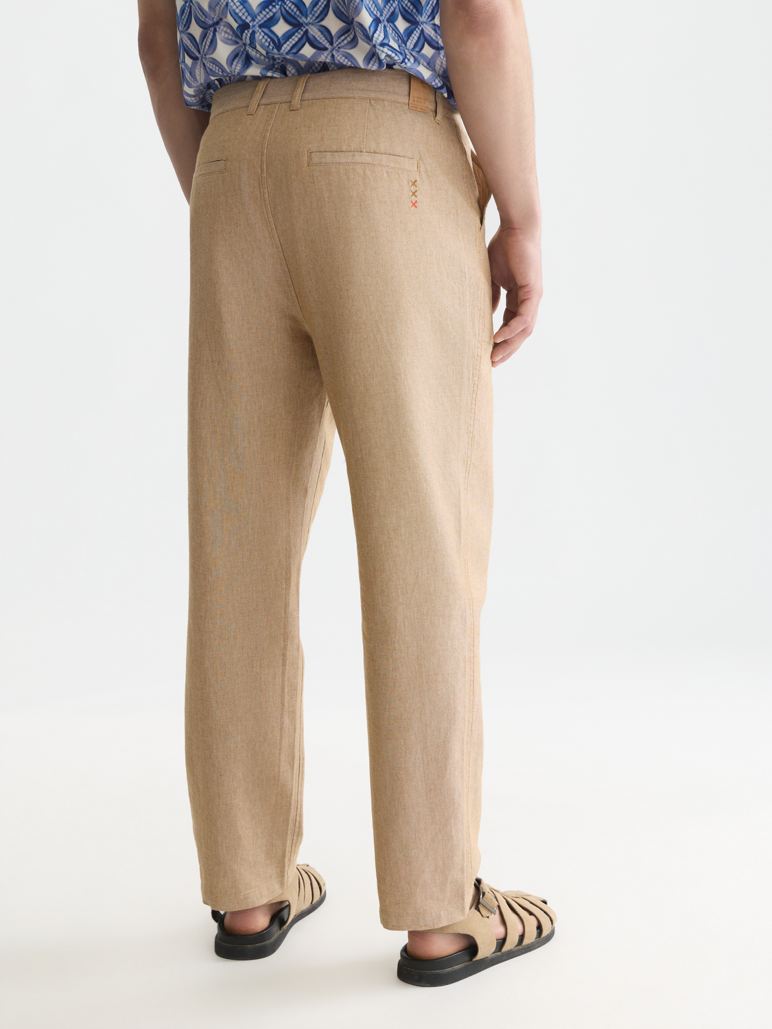 Harper linen blend twill tapered chino