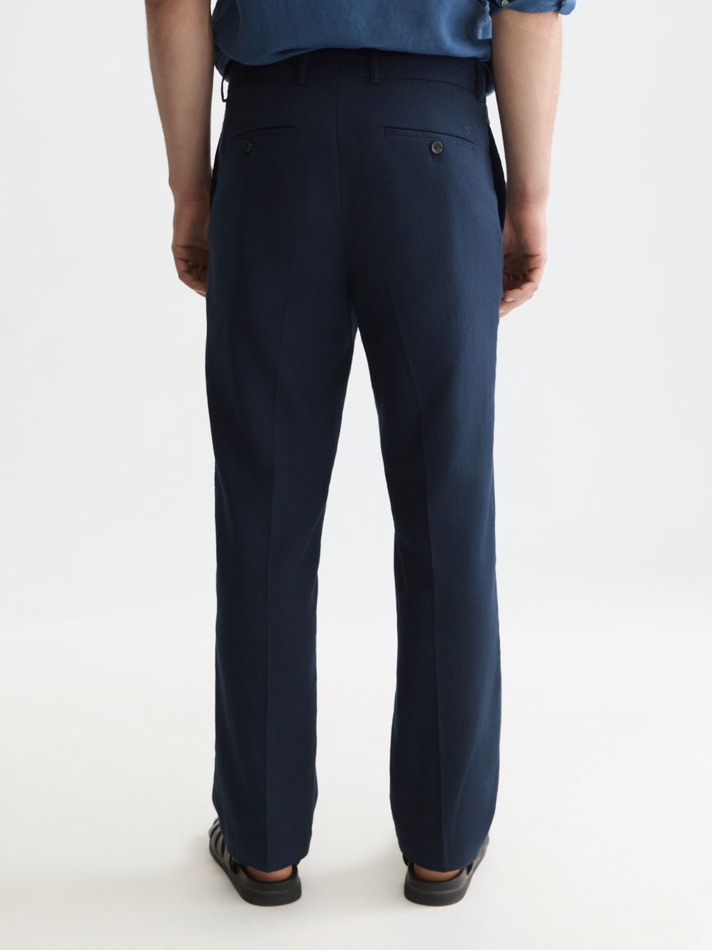 Otis linen blend herringbone relaxed straight chino