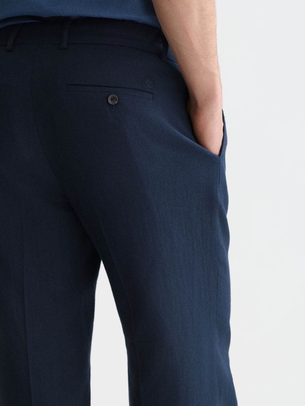 Otis linen blend herringbone relaxed straight chino