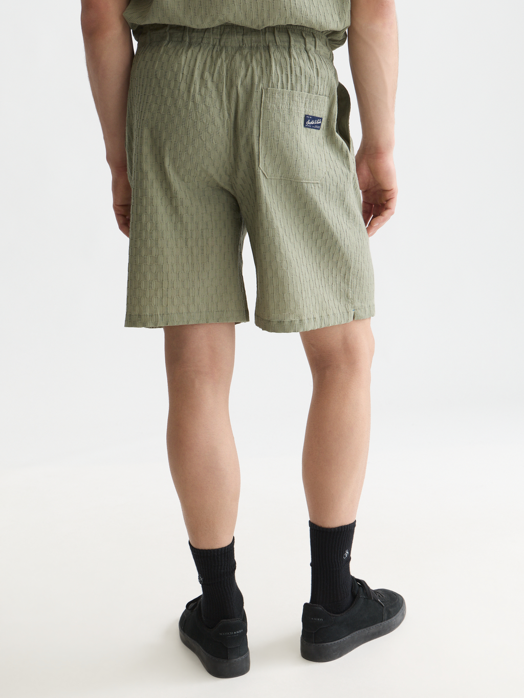 Jacquard seersucker bermuda shorts