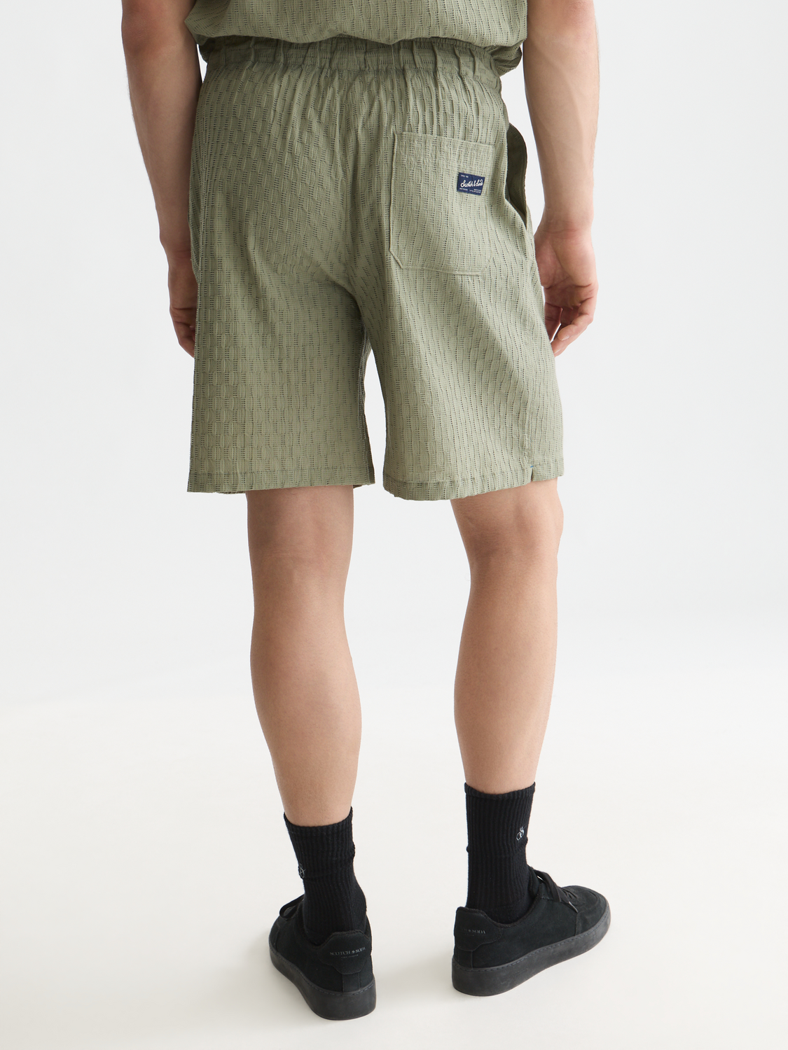 Jacquard seersucker bermuda shorts