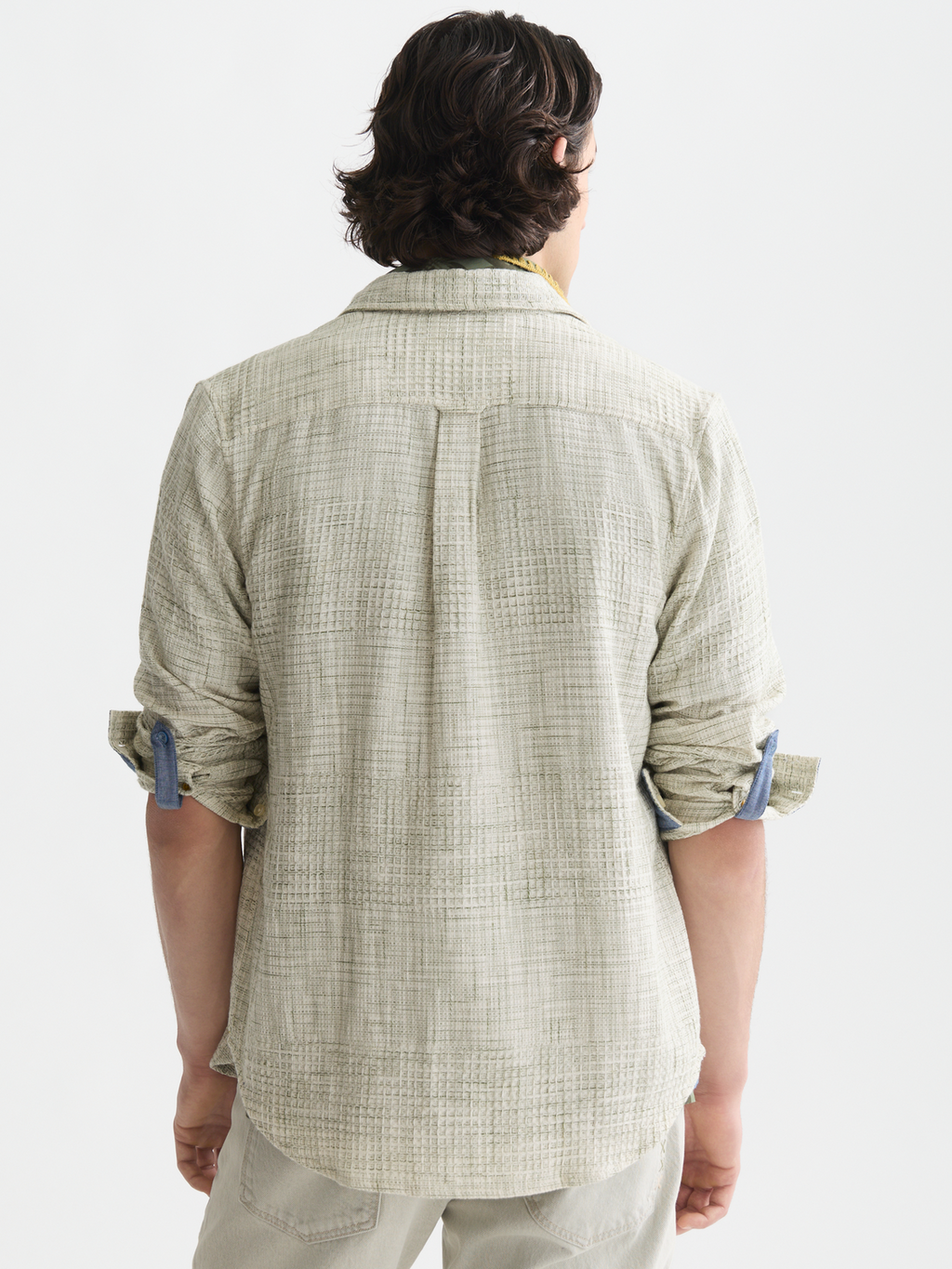Melange waffle shirt