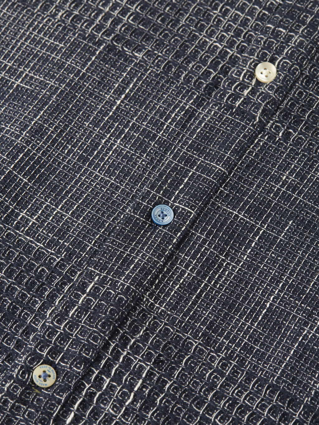 Melange waffle regular-fit shirt