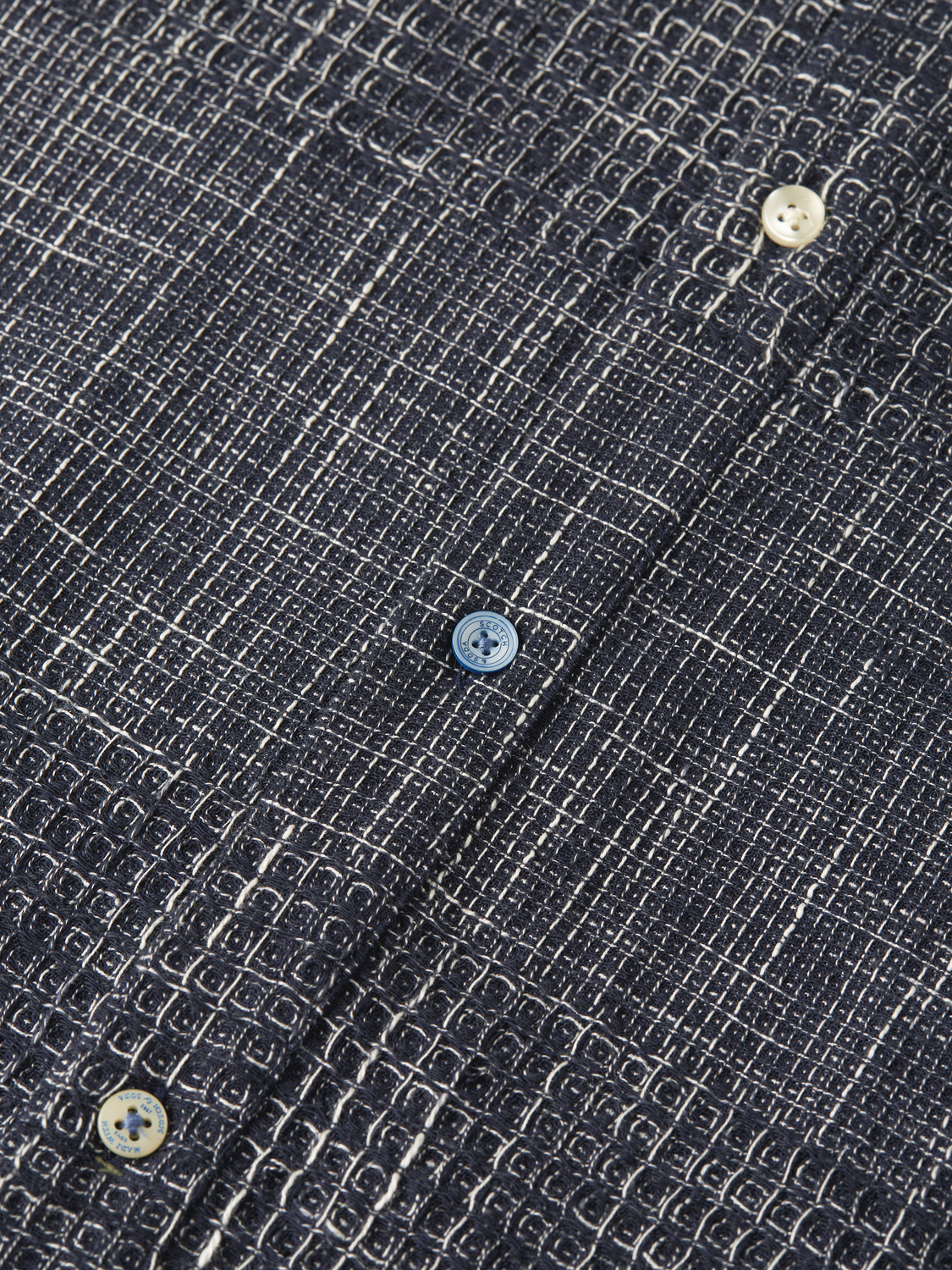 Melange waffle regular-fit shirt