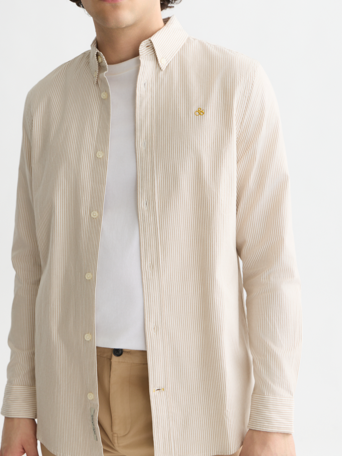 Seasonal core oxford striped regular-fit shirt