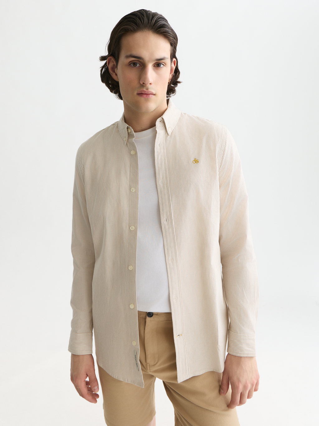 Seasonal core oxford striped regular-fit shirt