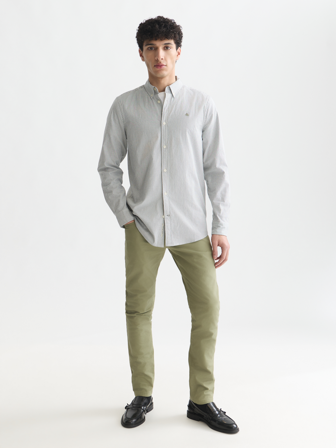 Seasonal Essentials oxford striped shirt