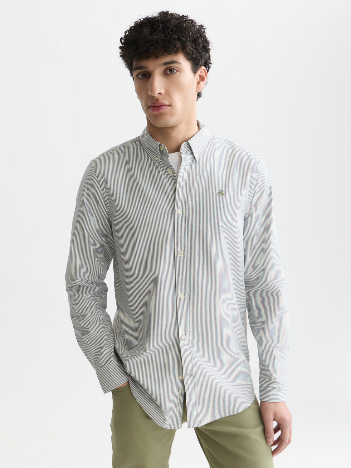 Seasonal Essentials oxford striped shirt
