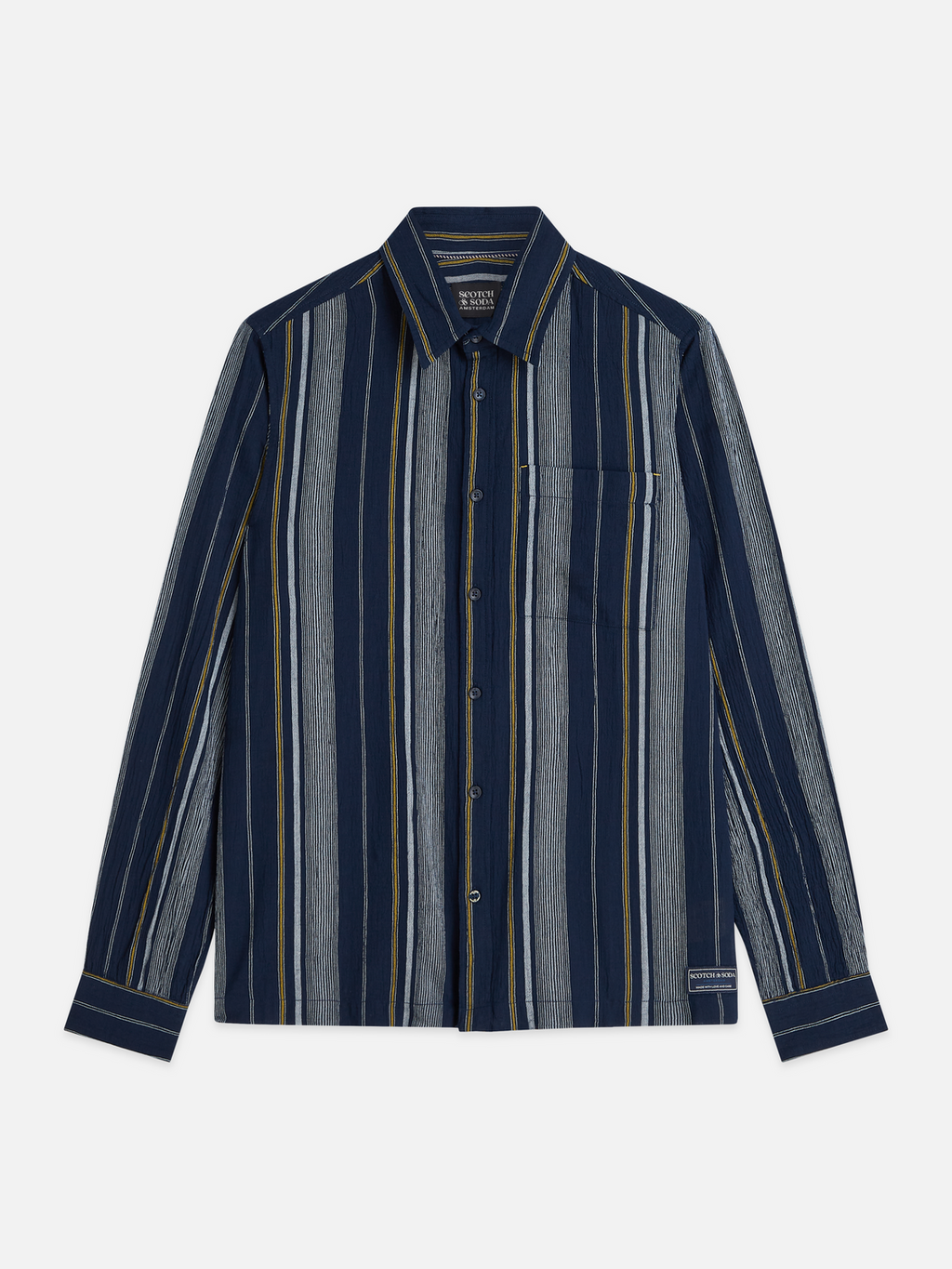 Textured stripe shirt