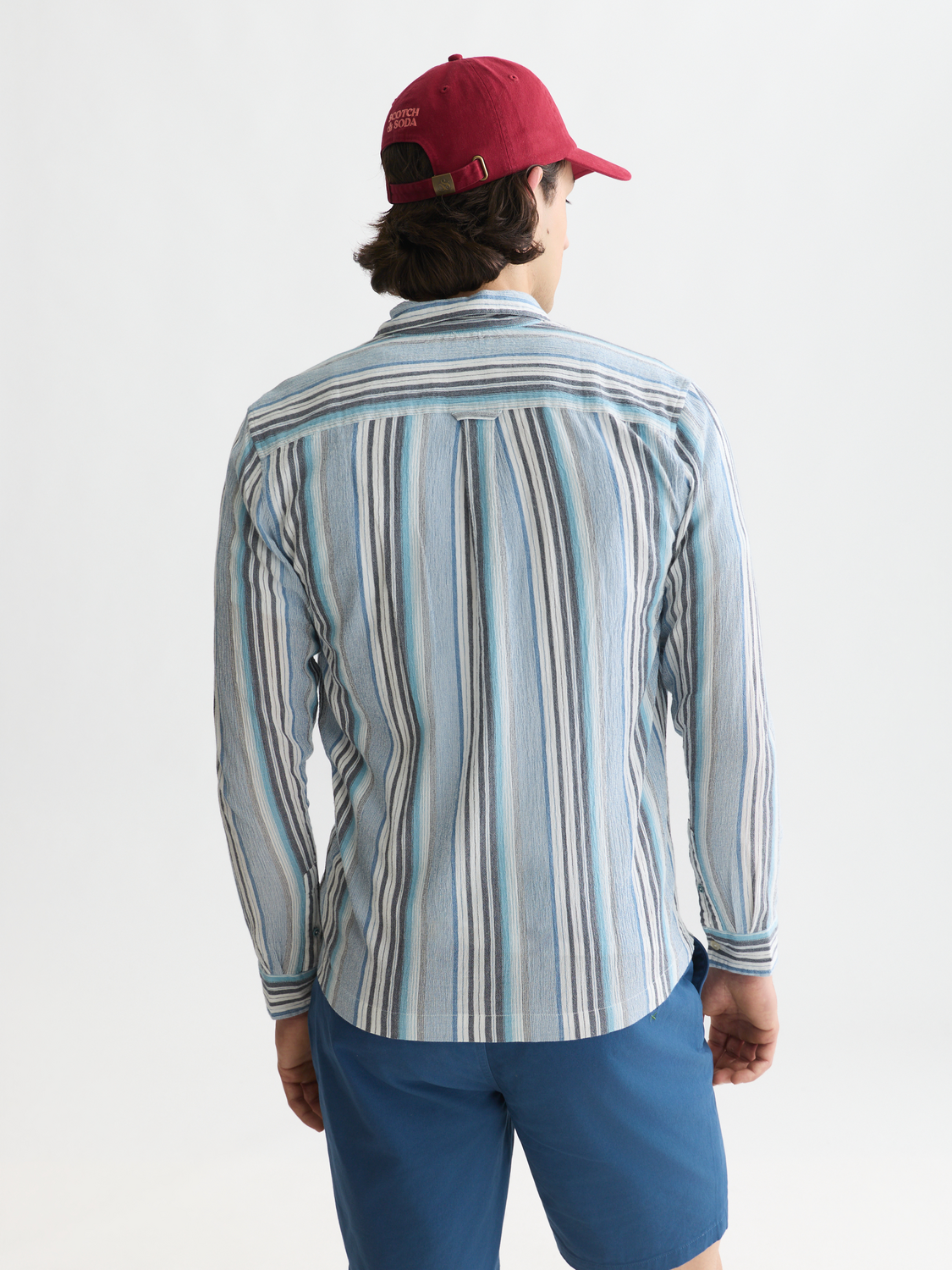 Textured stripe shirt