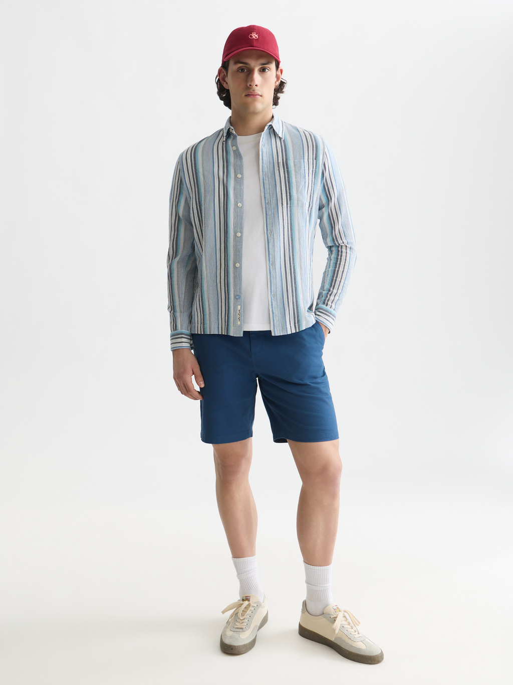 Textured stripe shirt