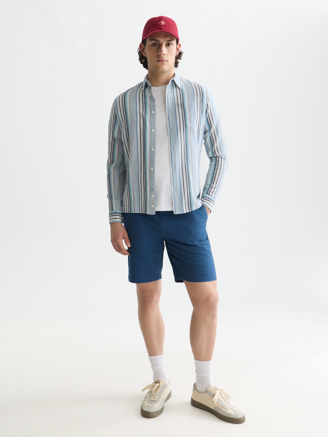 Textured stripe shirt