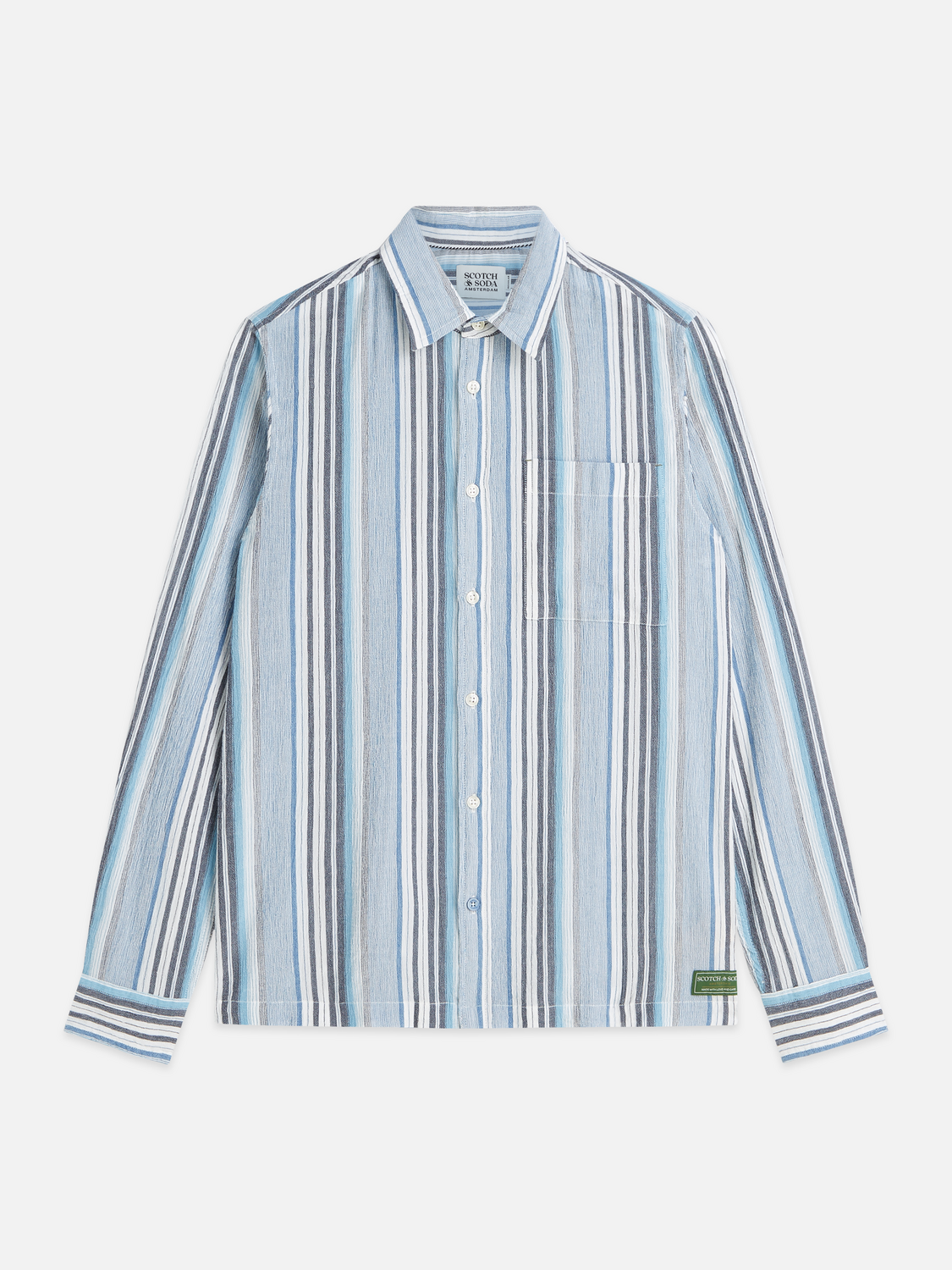 Textured stripe shirt