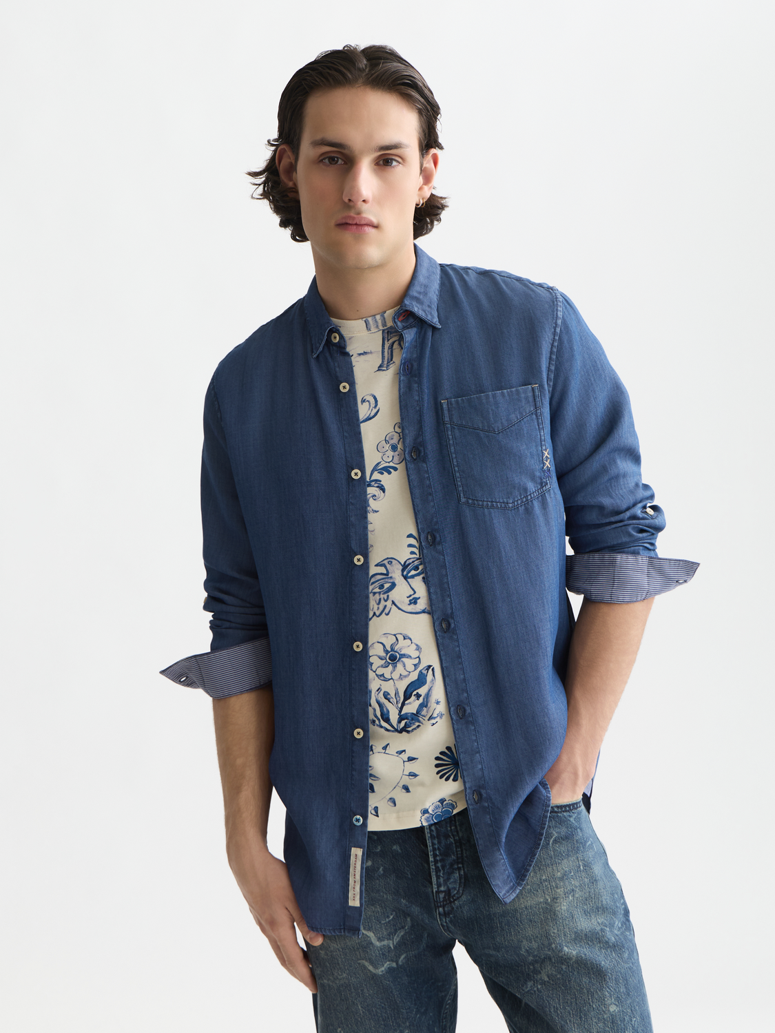 Denim tencel shirt