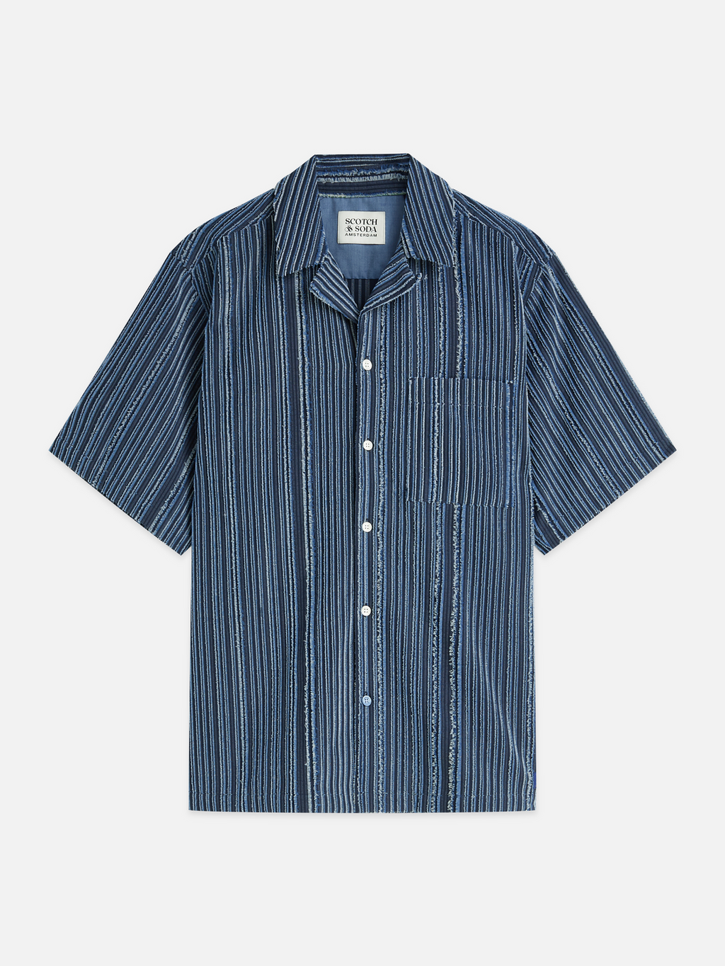 Textured relaxed short sleeve shirt