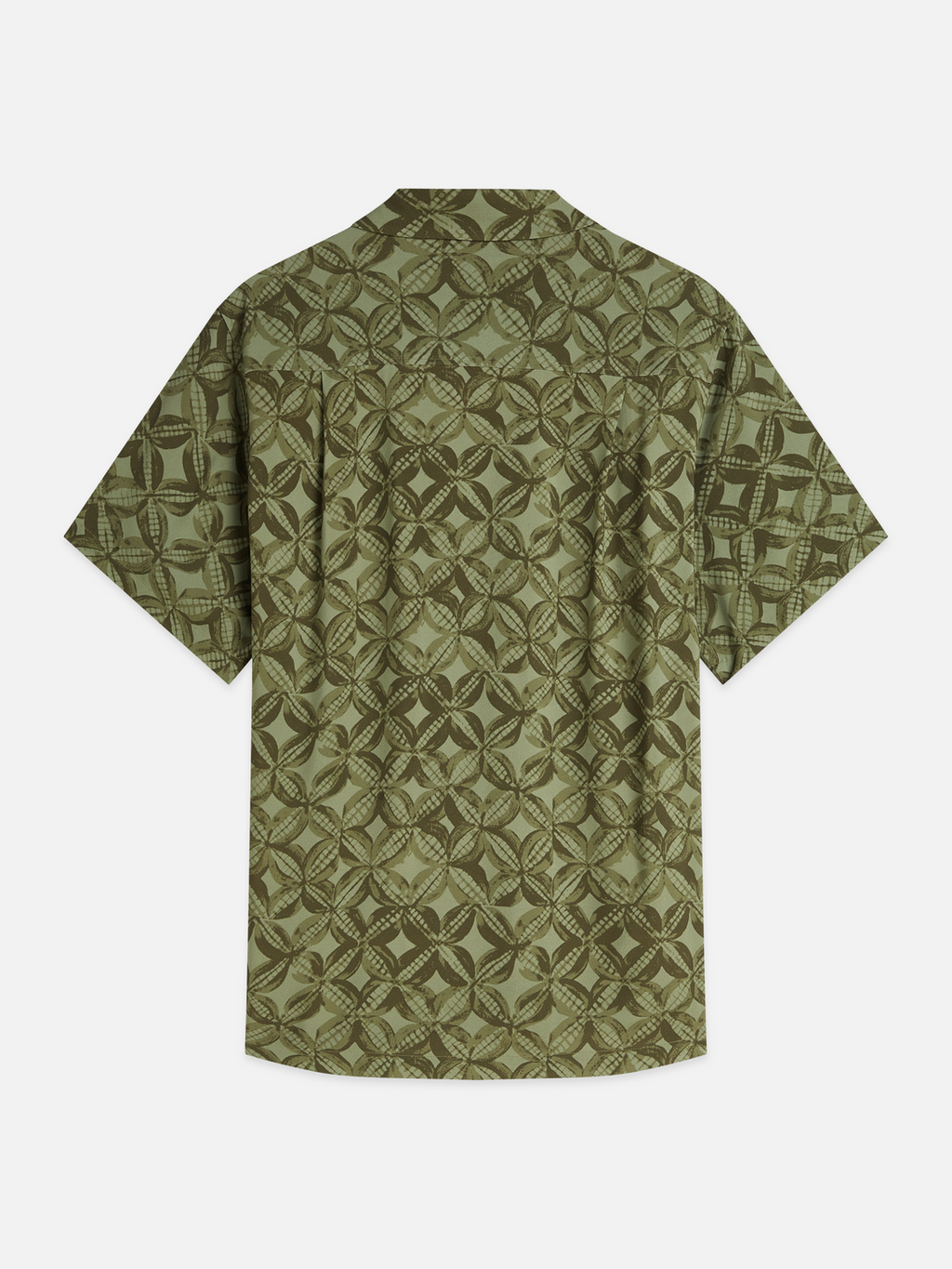 Printed viscose regular-fit short-sleeved shirt