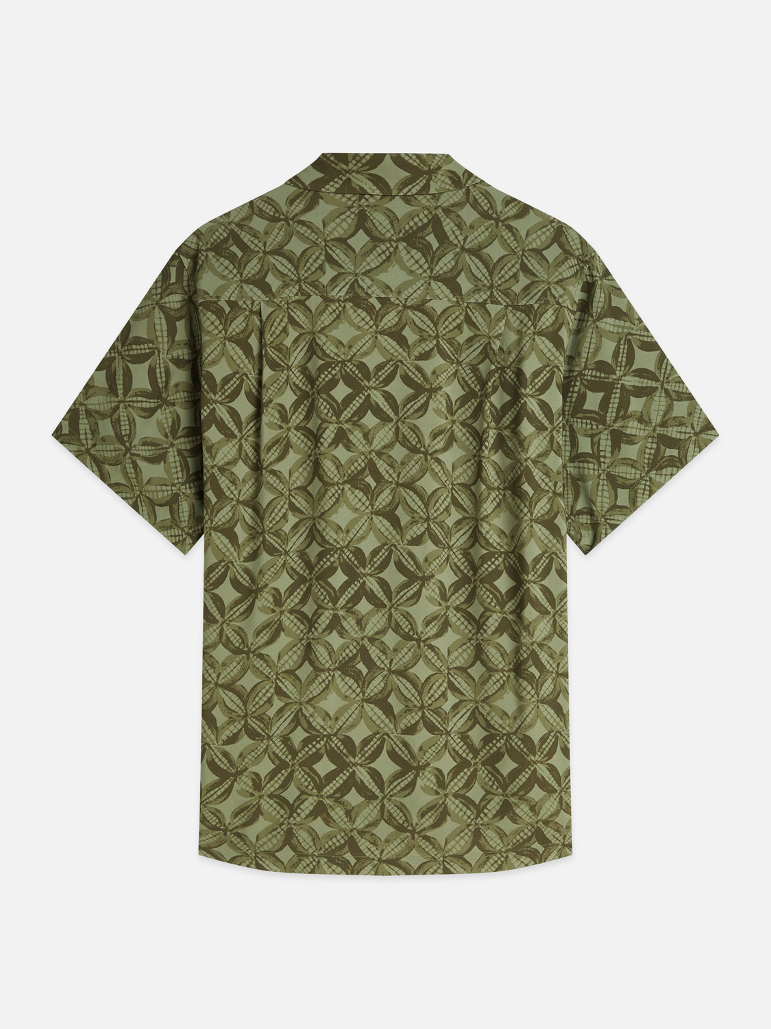 Printed viscose regular-fit short-sleeved shirt