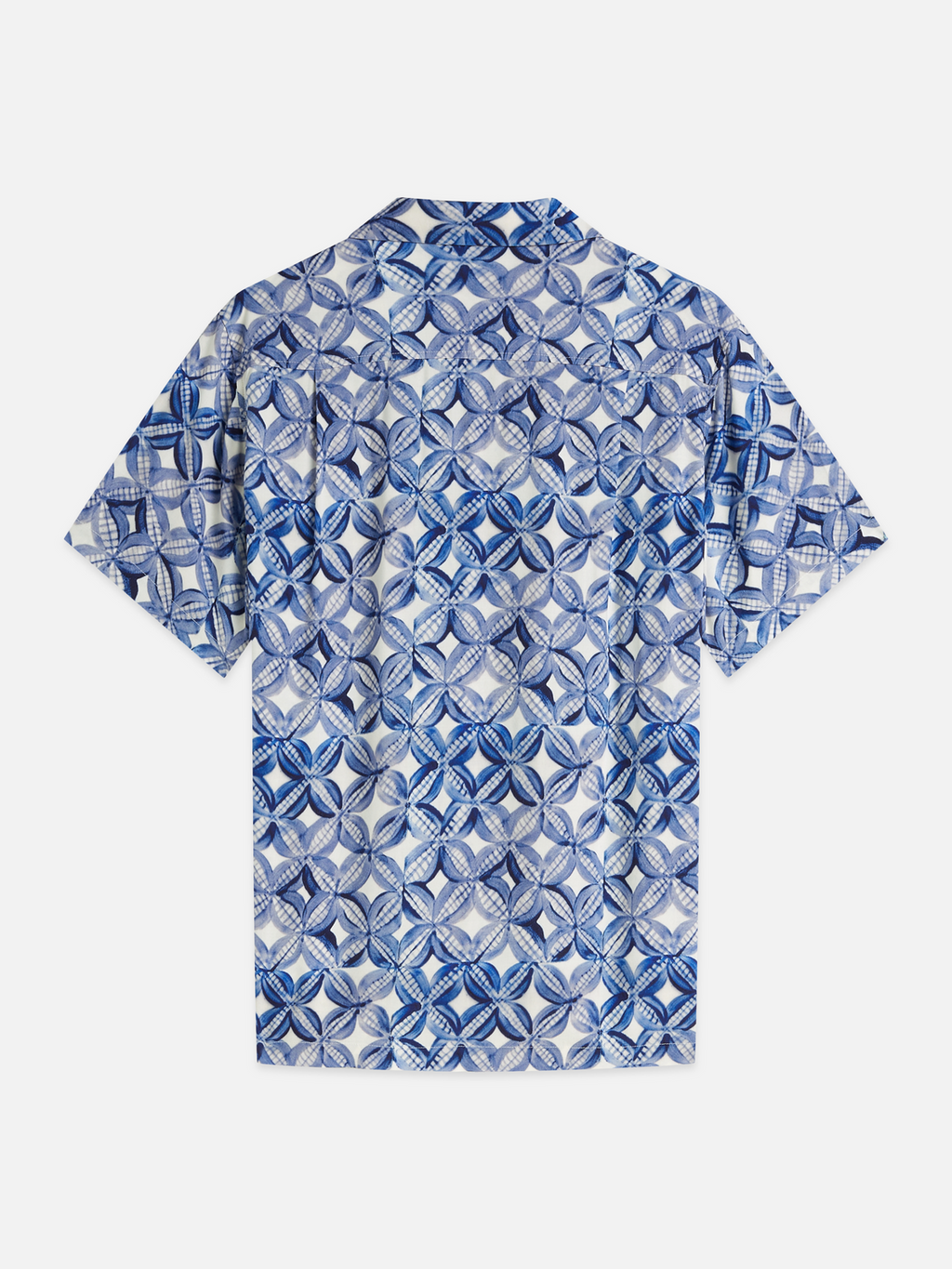 Printed viscose regular-fit short-sleeved shirt