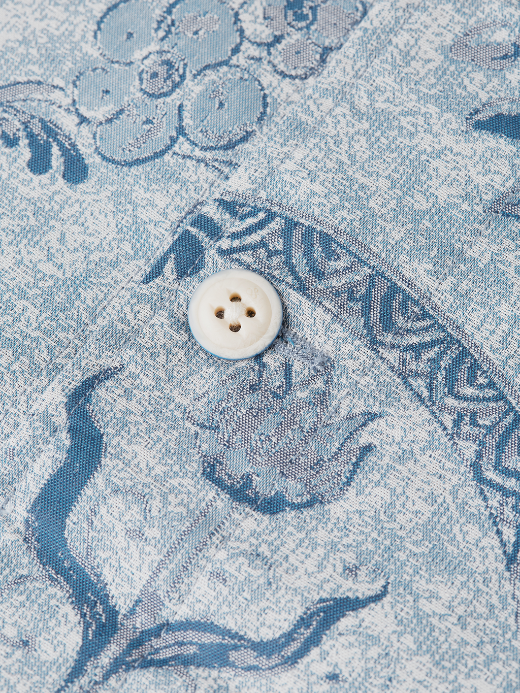 Scotch & Soda x Royal Delft Jacquard Loose Short-Sleeved Shirt