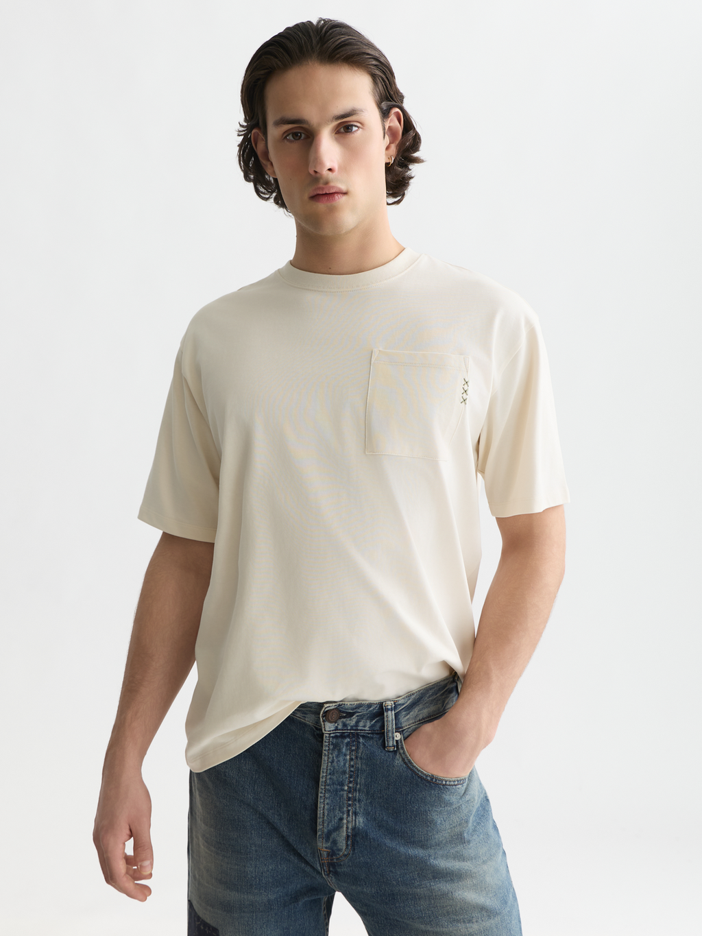 Seasonal Essentials 3 crosses pocket loose T-shirt