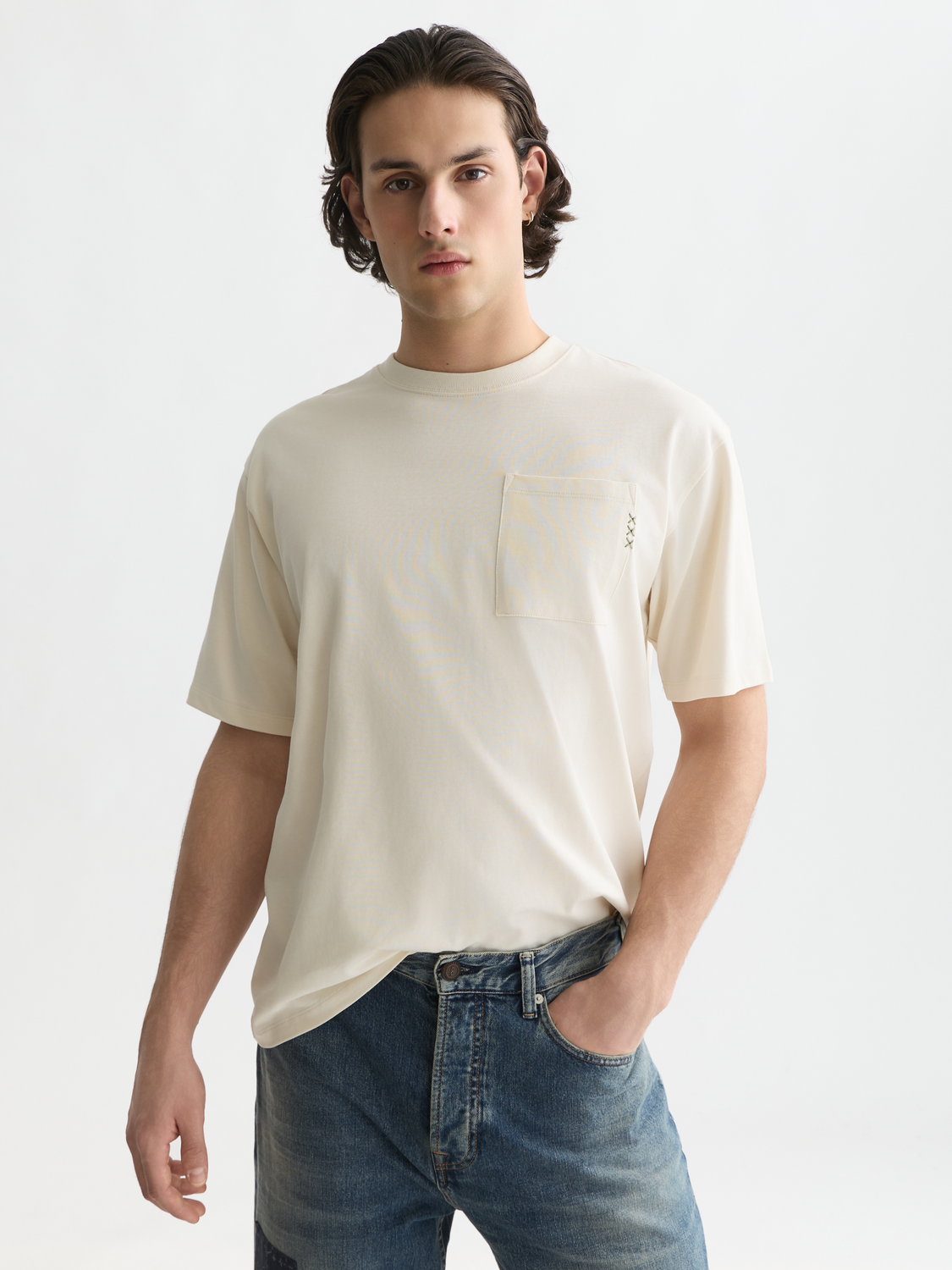 Seasonal Essentials 3 crosses pocket loose T-shirt