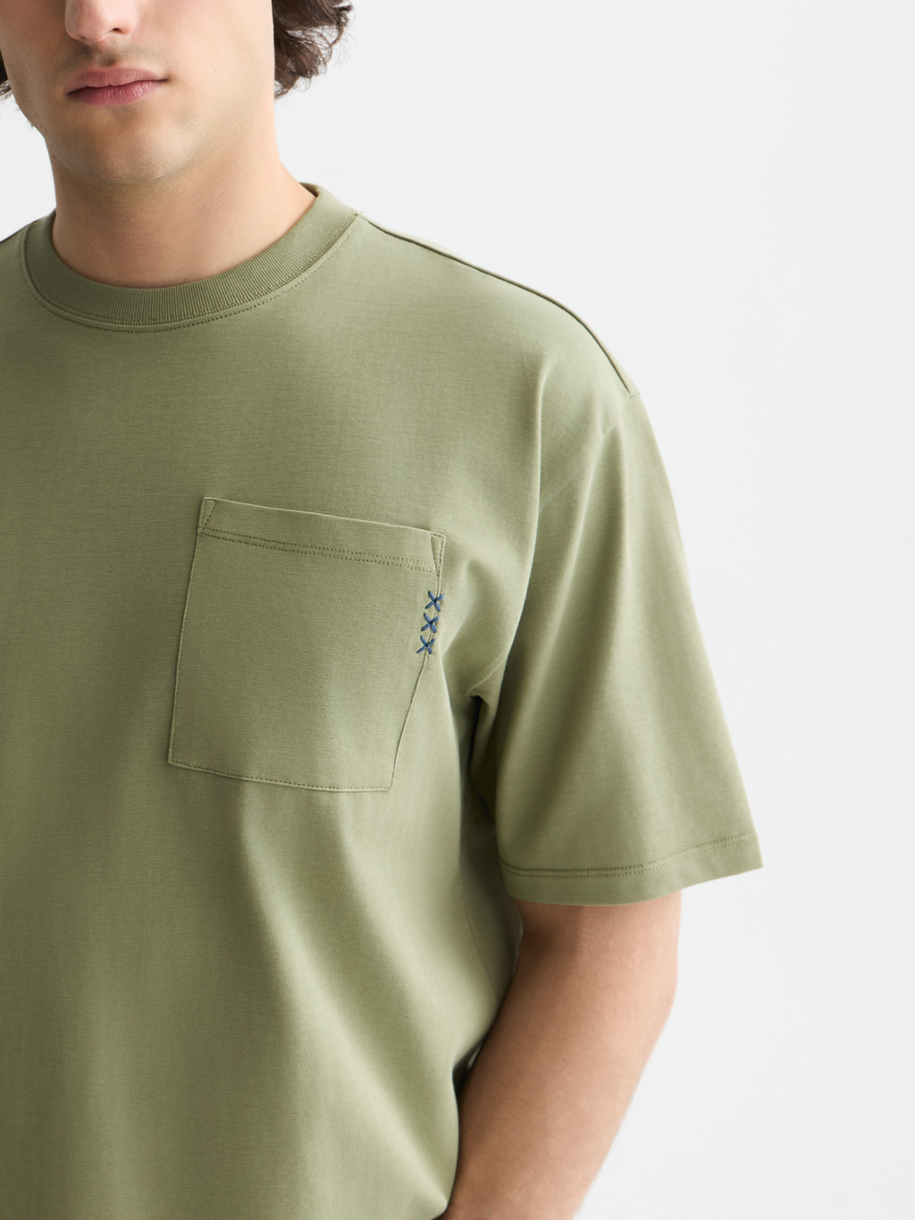 Seasonal Essentials 3 crosses pocket loose T-shirt