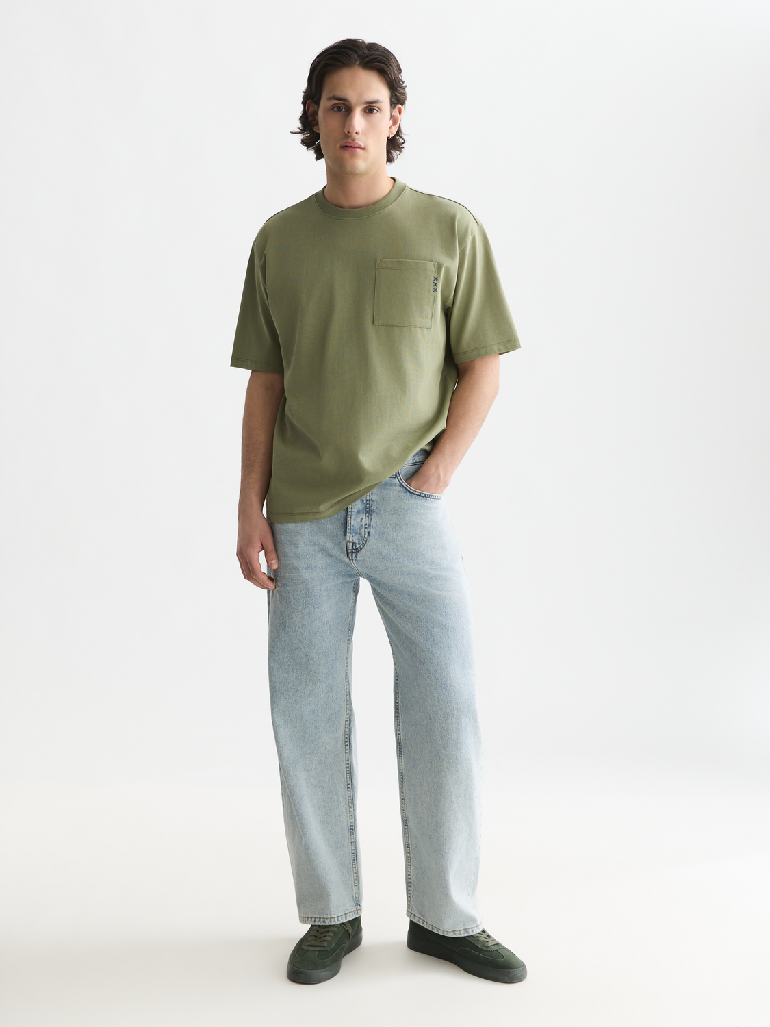 Seasonal Essentials 3 crosses pocket loose T-shirt