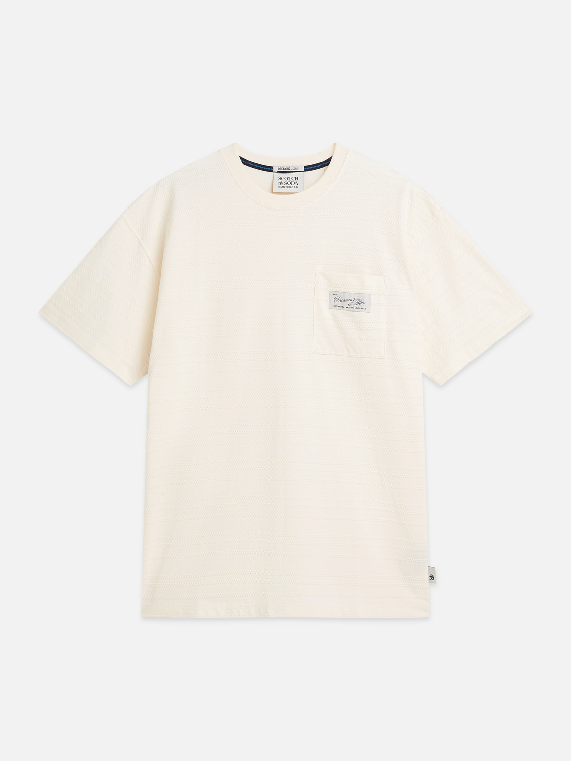 Textured jacquard relaxed T-shirt