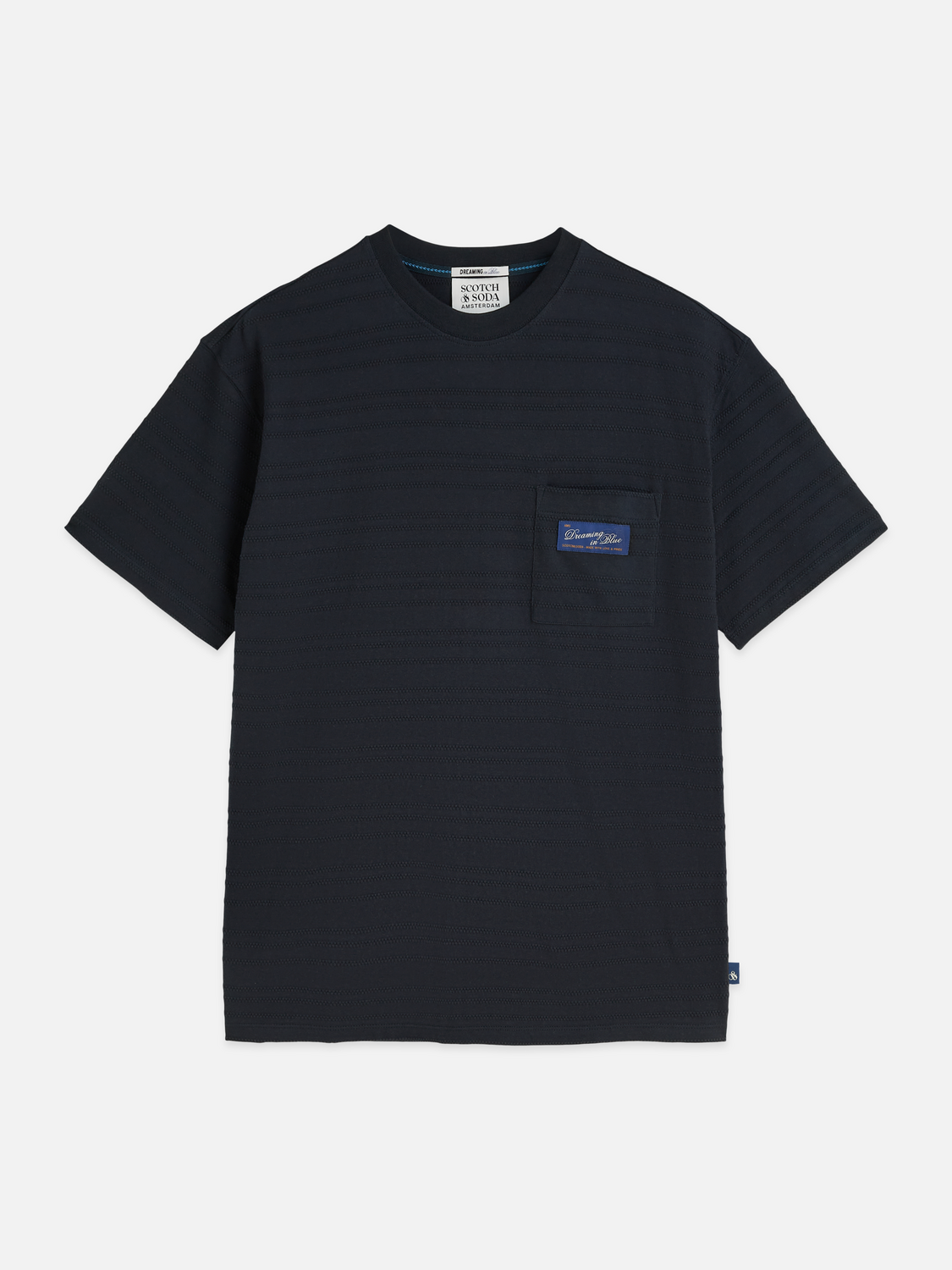 Textured jacquard relaxed T-shirt