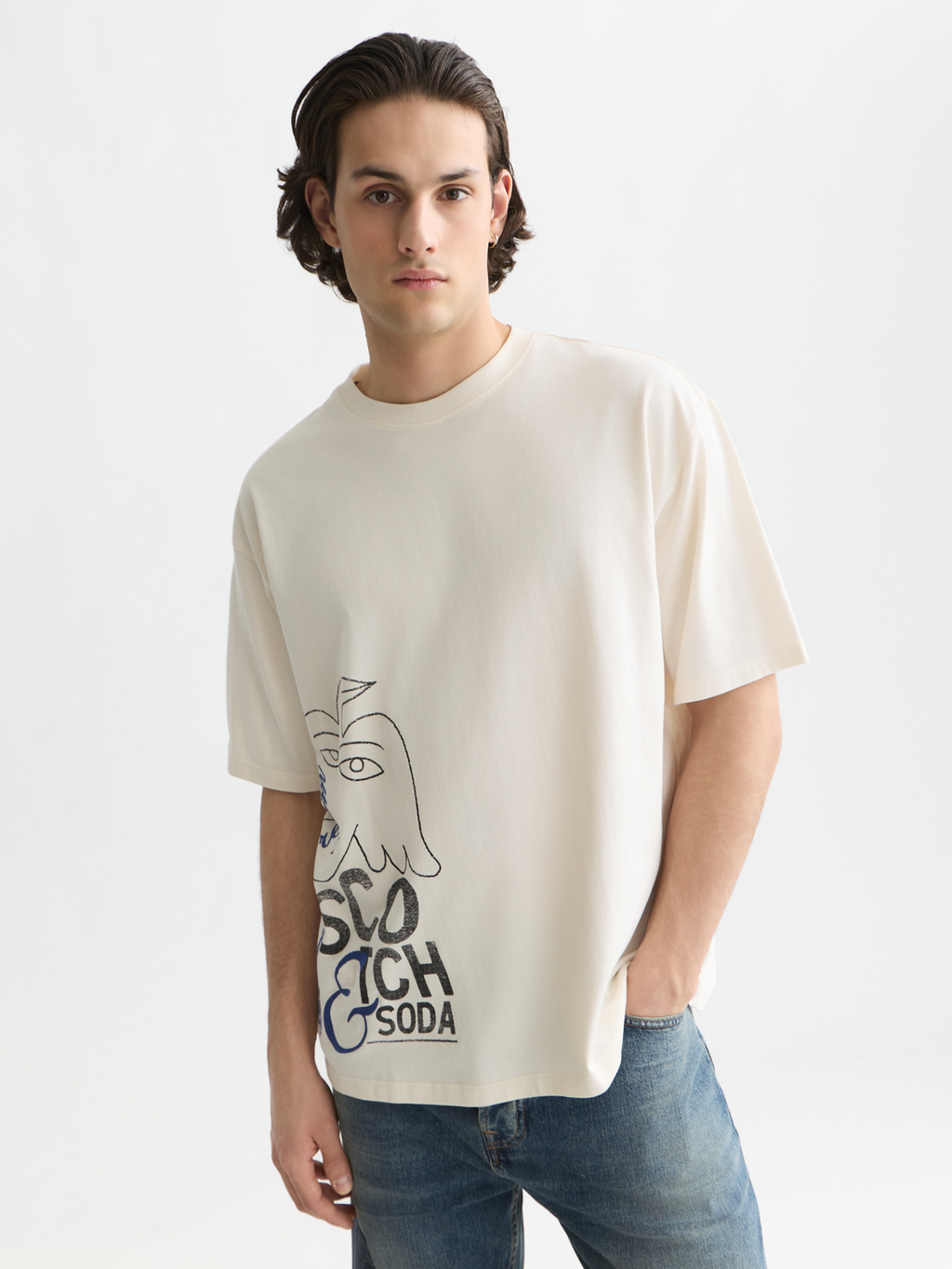 artwork loose T-shirt