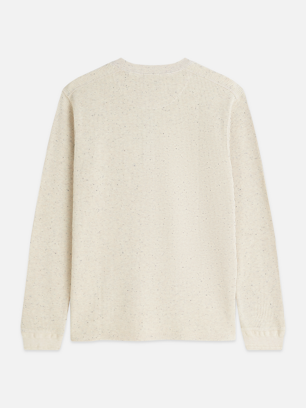 Henley melange long-sleeved T-shirt