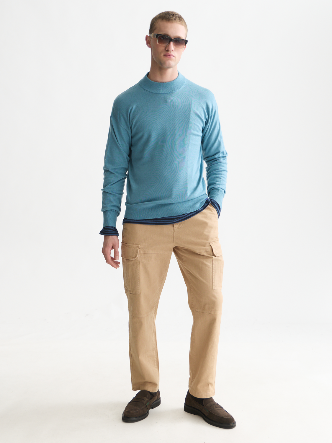 Seasonal Essentials Mock Neck Wool-Blend Pullover