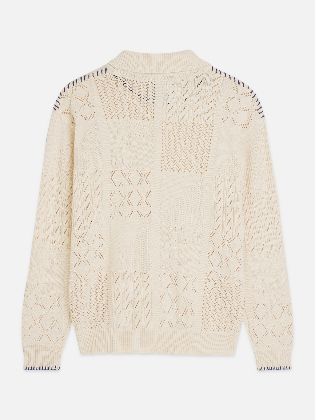 Multi stitch knitted cardigan