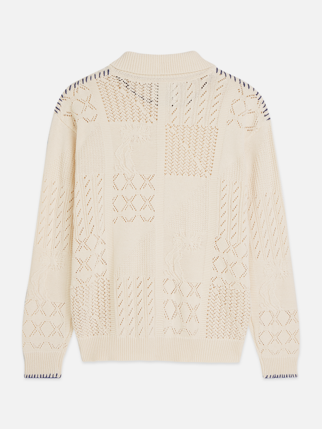 Multi stitch knitted cardigan