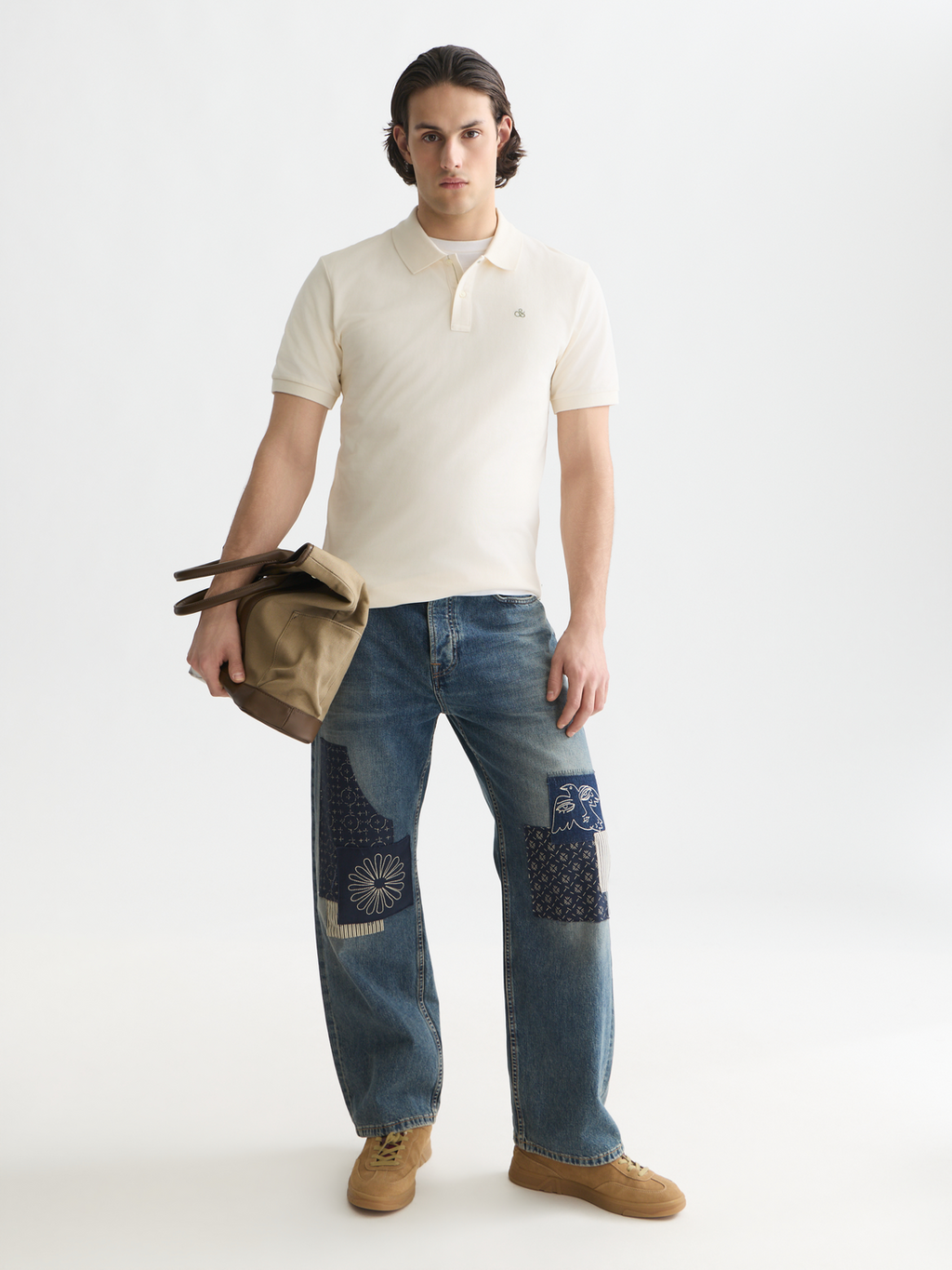 Seasonal Essentials pique chest logo polo