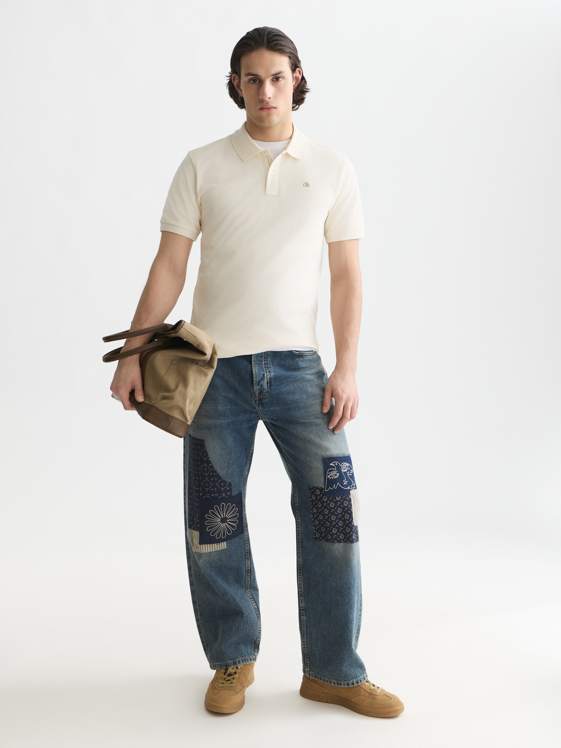 Seasonal Essentials pique chest logo polo