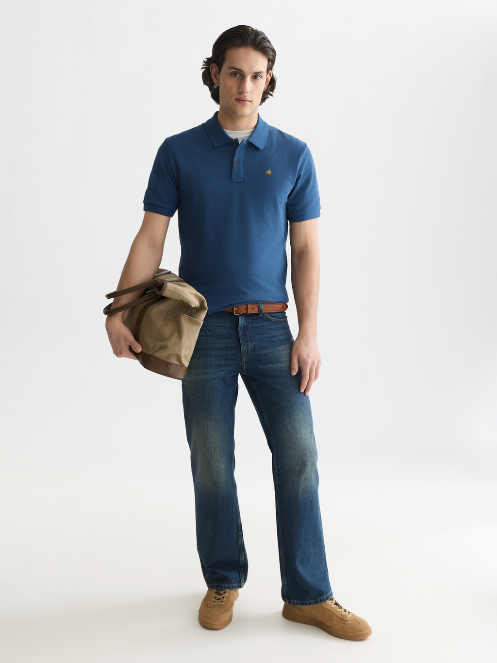 Seasonal Essentials pique chest logo polo