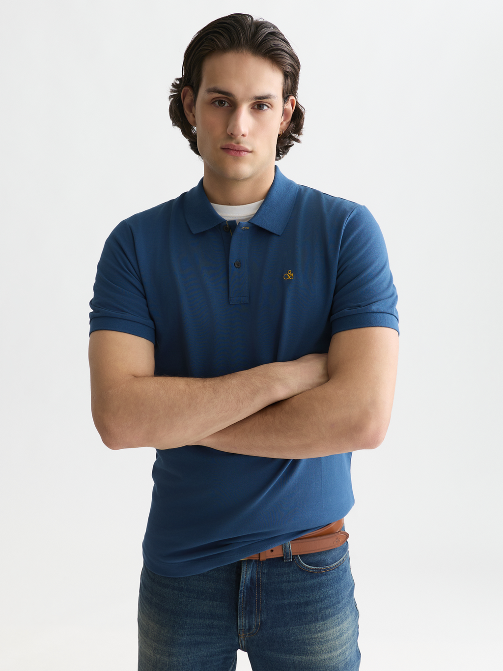 Seasonal Essentials pique chest logo polo