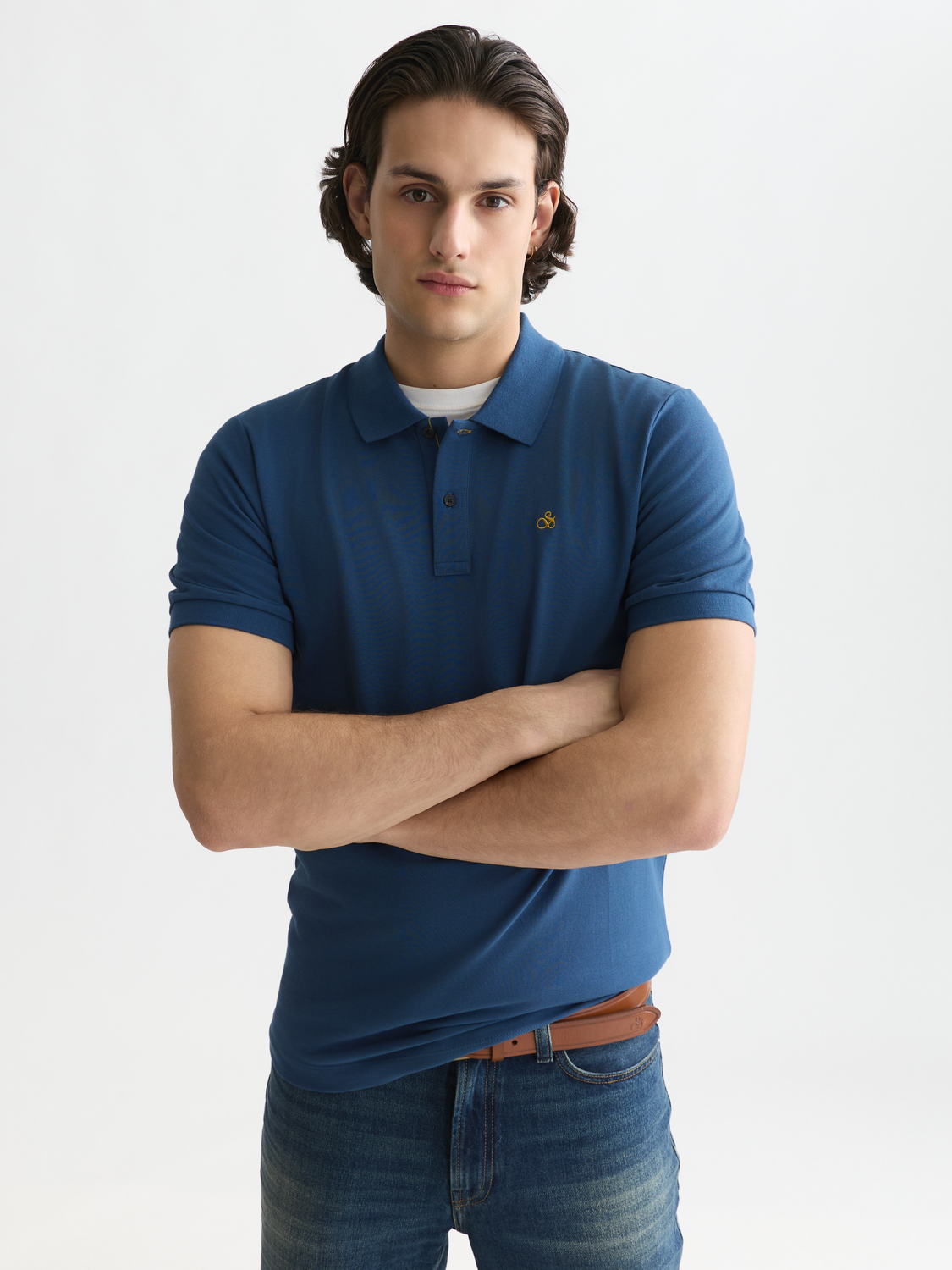Seasonal Essentials pique chest logo polo