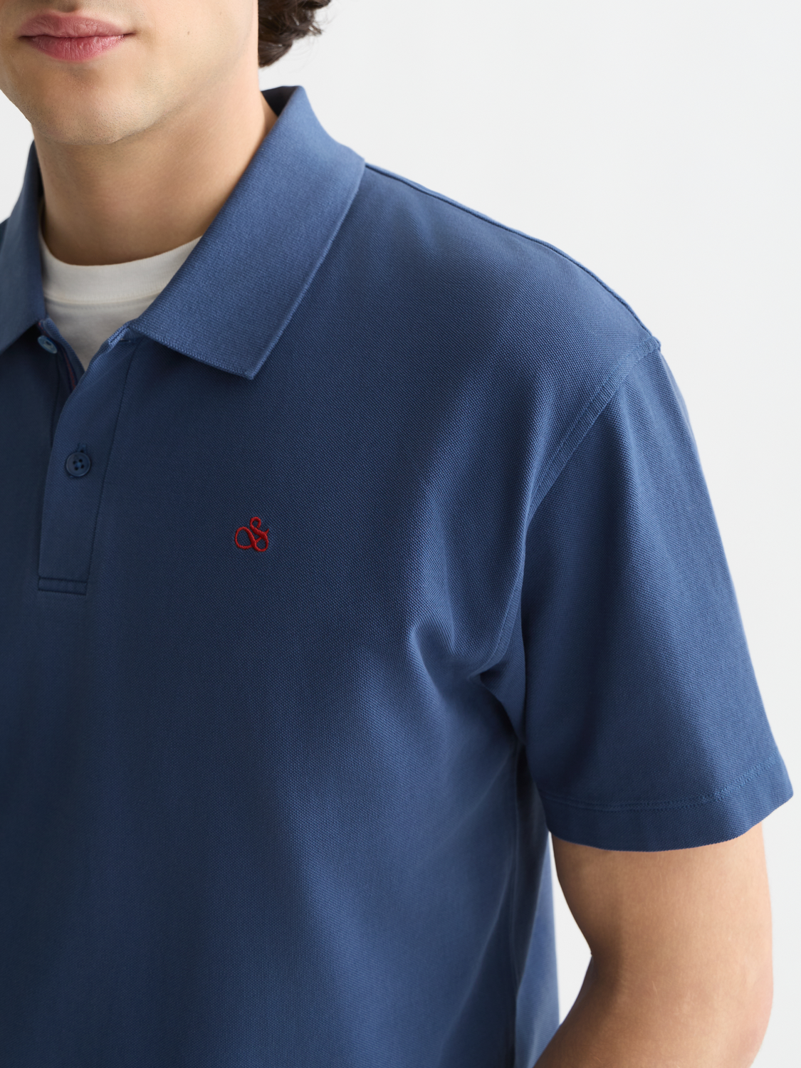 Pique garment dyed relaxed polo