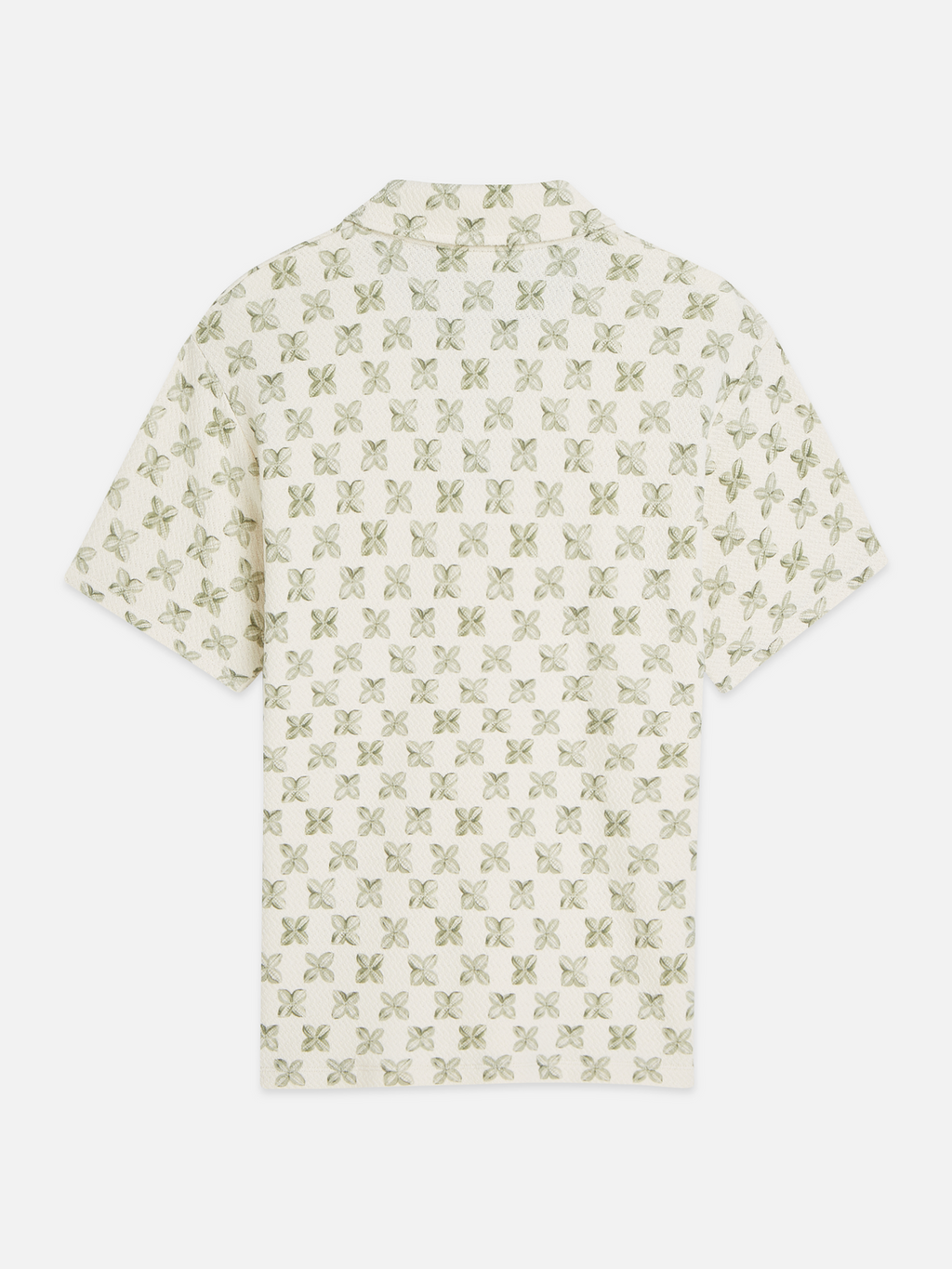 Printed structured relaxed polo