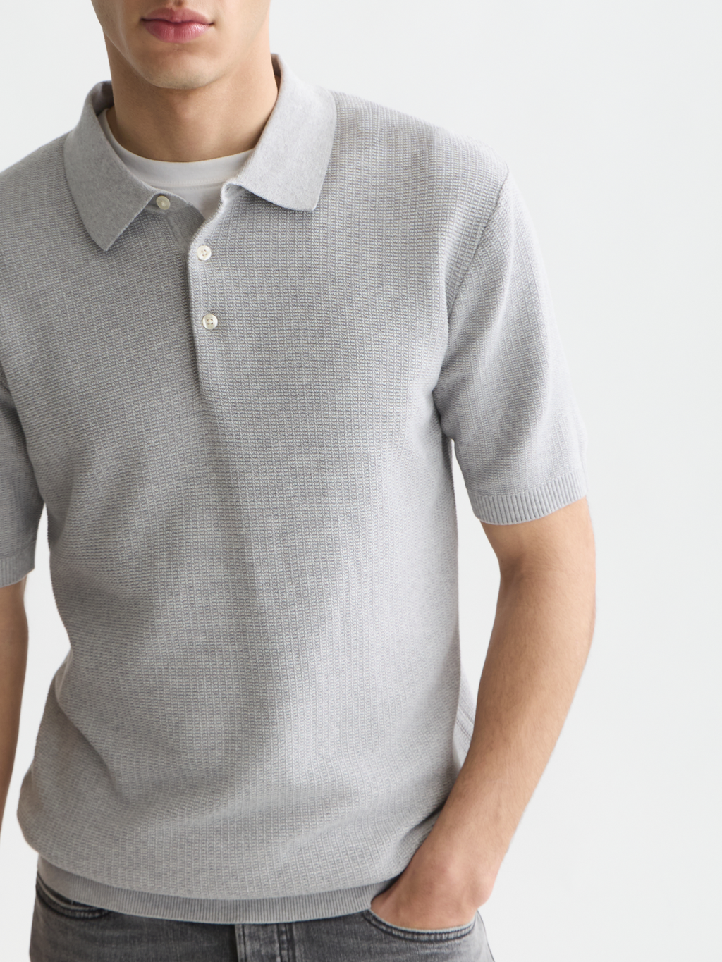 Seasonal Essentials structured knitted polo