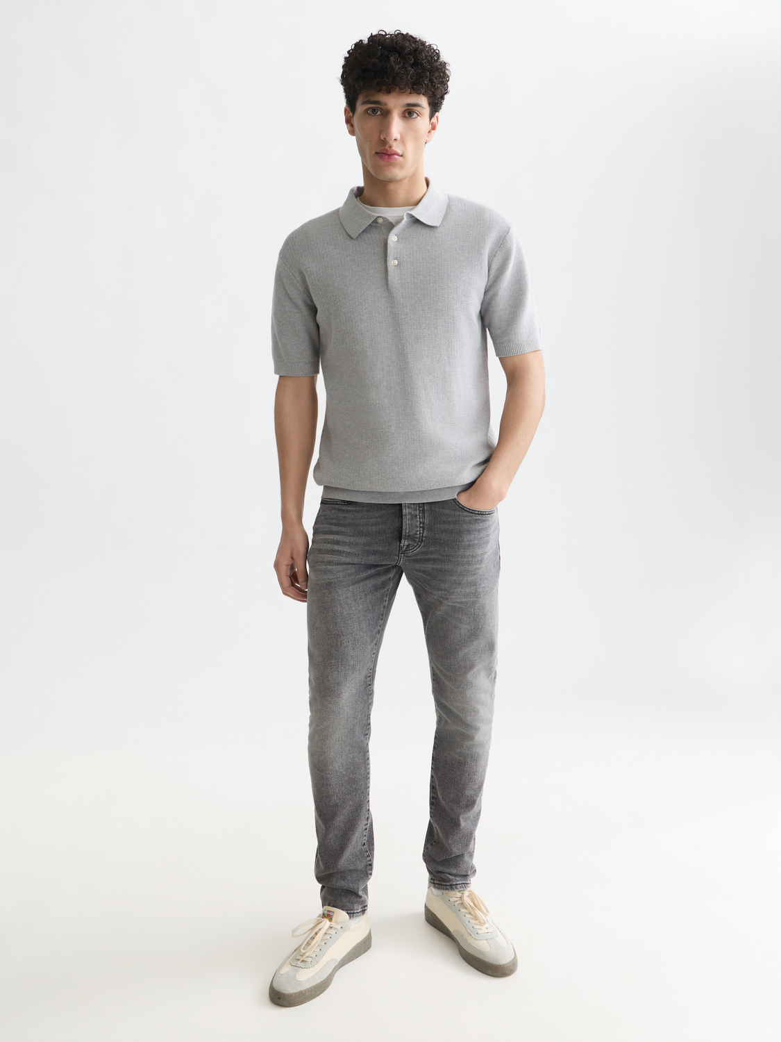 Seasonal Essentials structured knitted polo