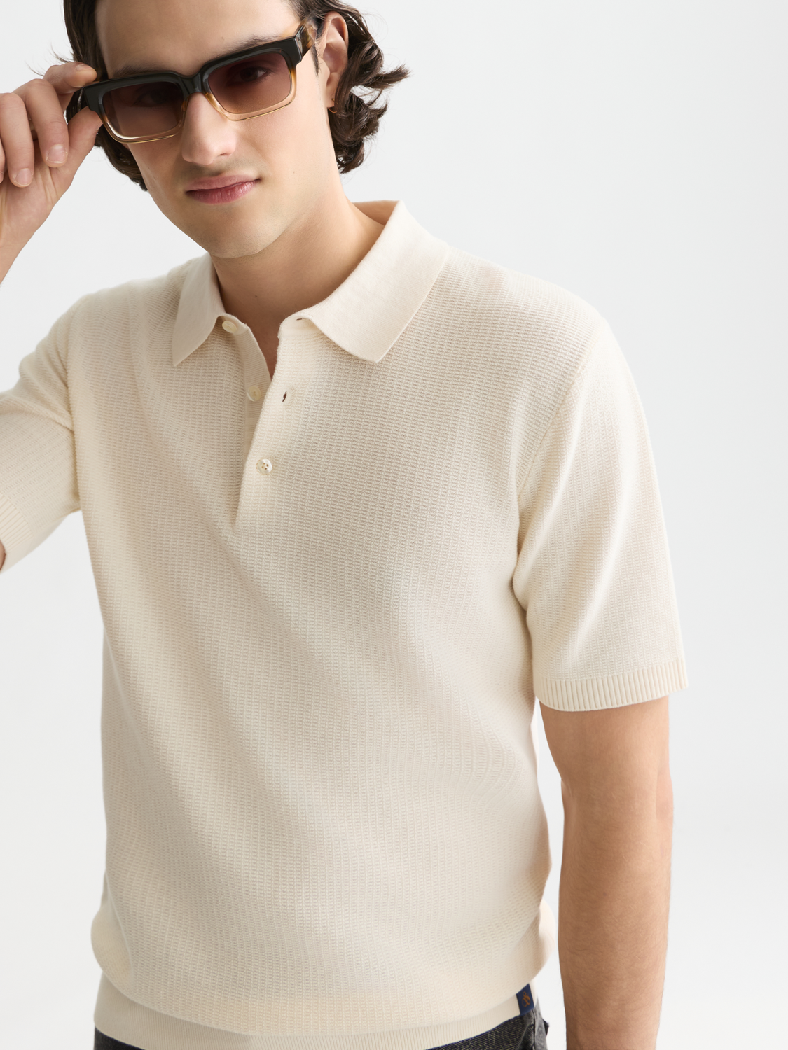 Seasonal Essentials structured knitted polo