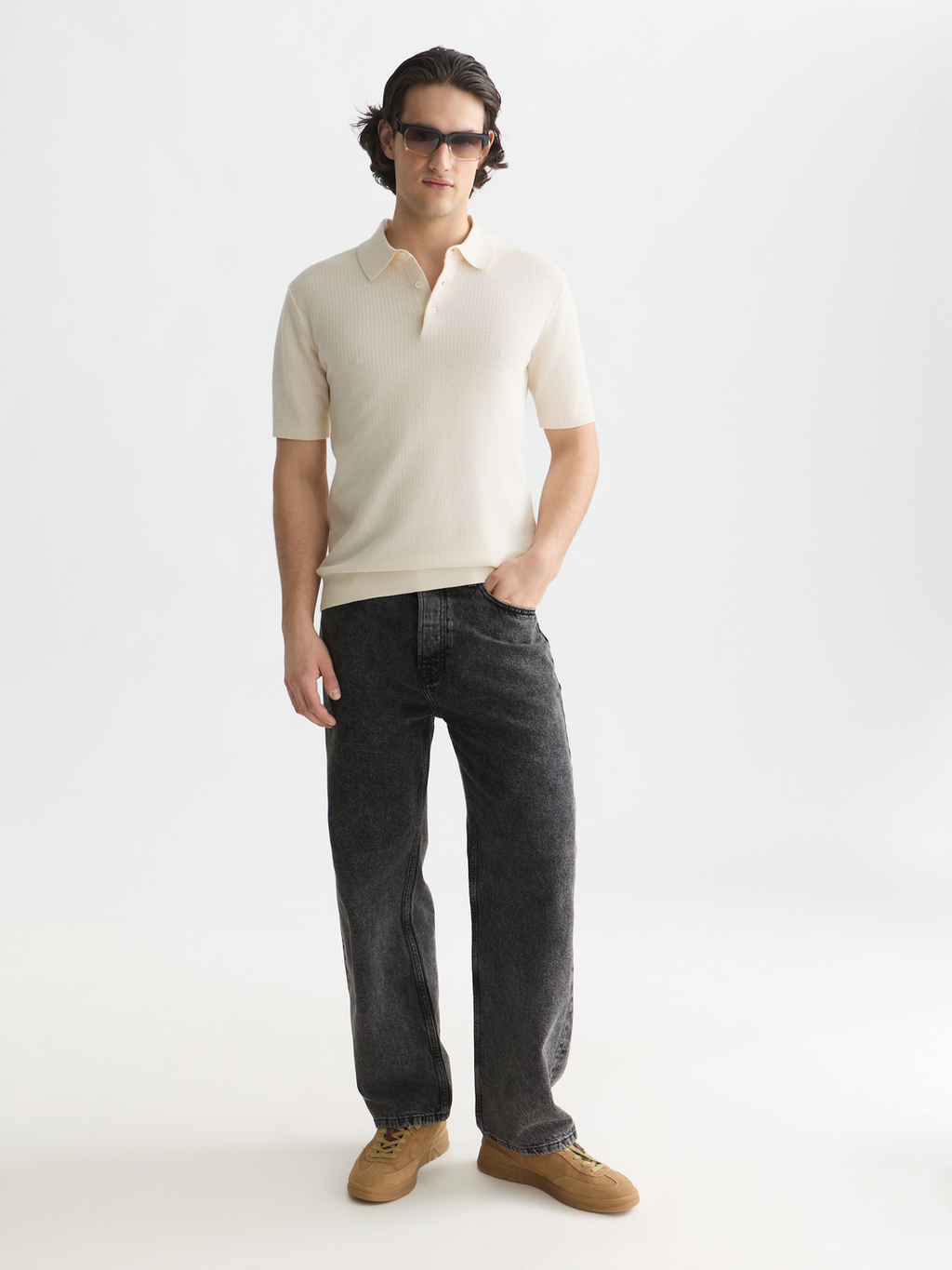 Seasonal Essentials structured knitted polo