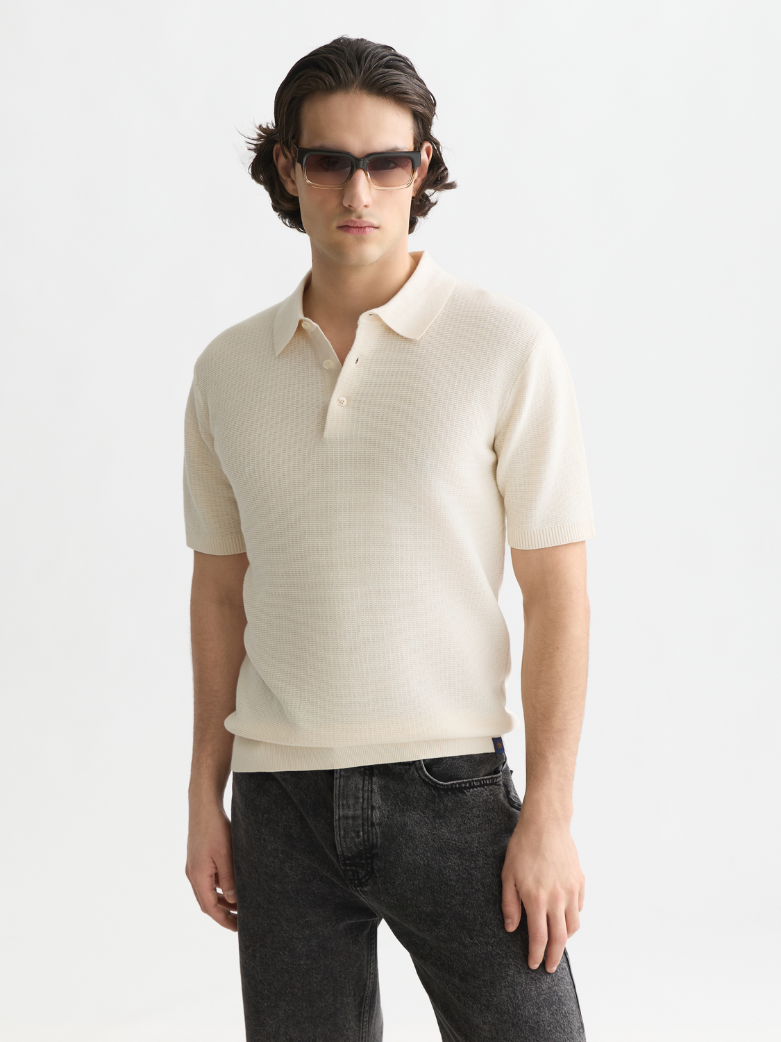Seasonal Essentials structured knitted polo