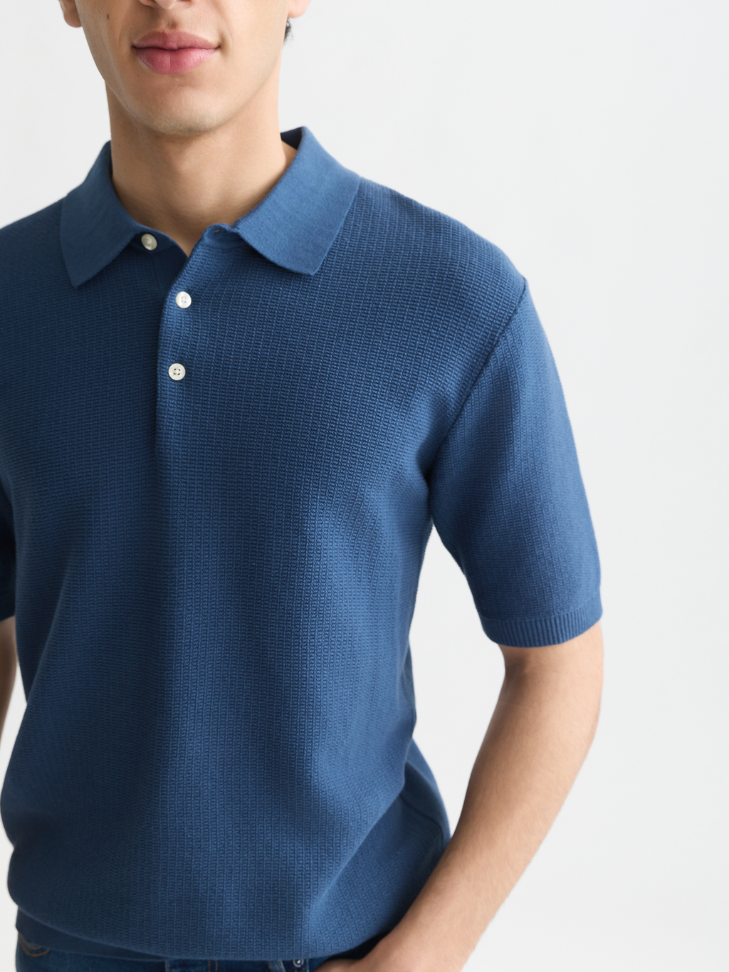 Seasonal Essentials structured knitted polo