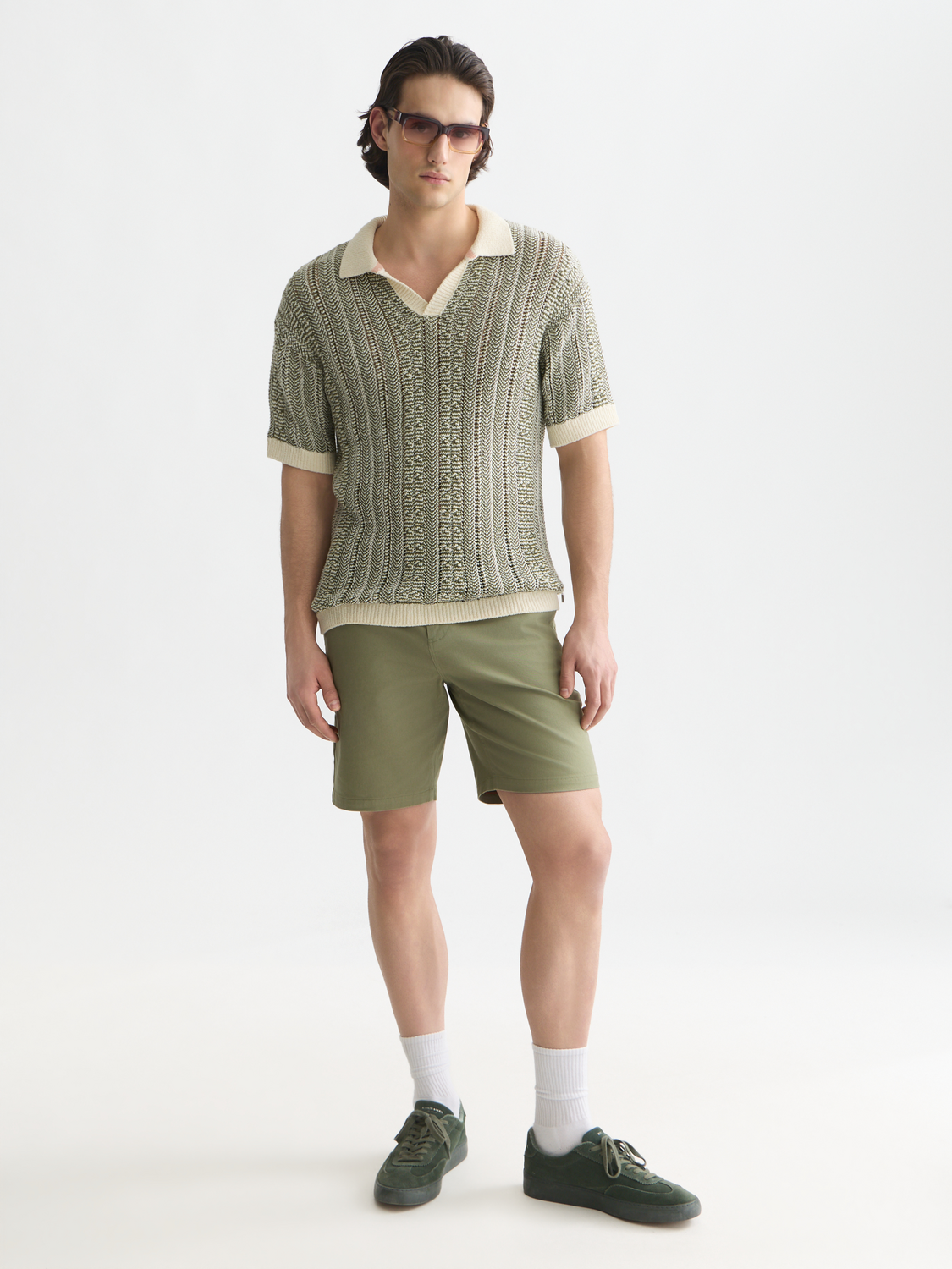 Multi stitch extra dropped shoulder polo