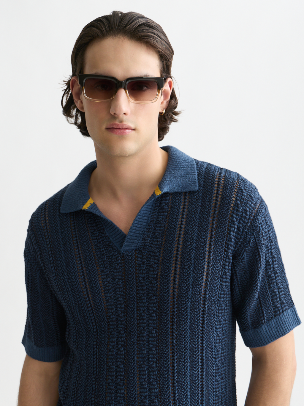Multi stitch extra dropped shoulder polo