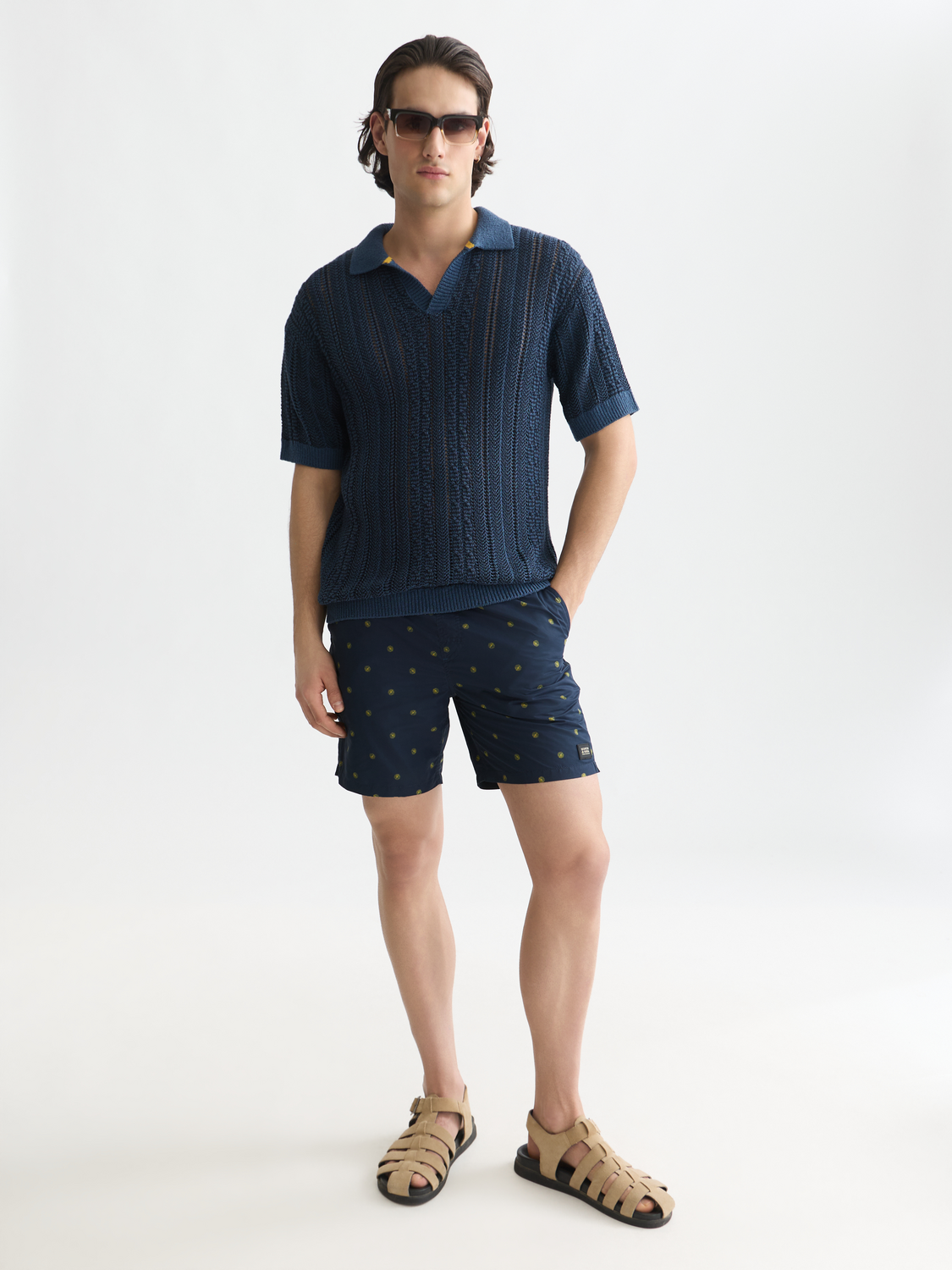 Multi stitch extra dropped shoulder polo